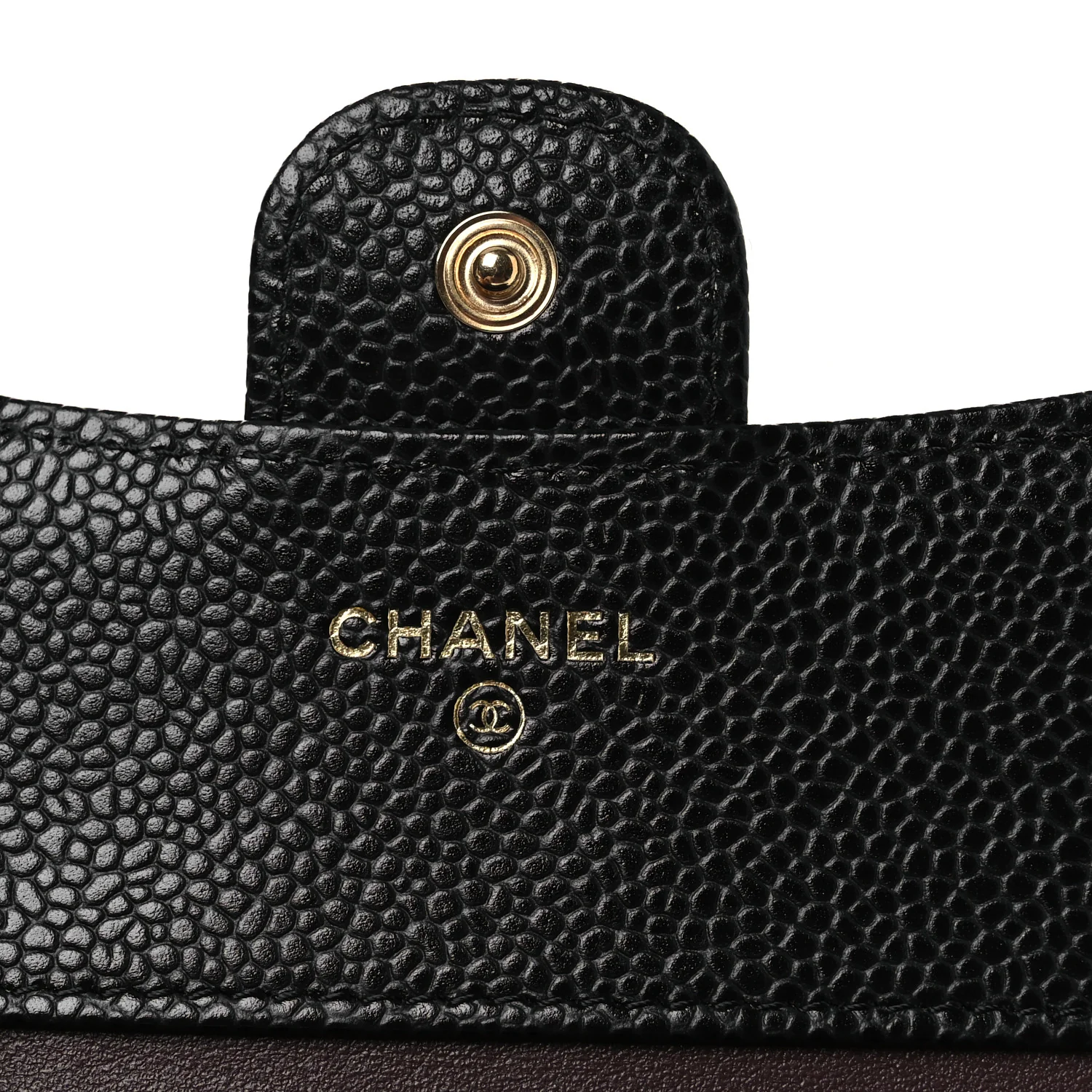Caviar Quilted Compact Flap Wallet Black - Image 6