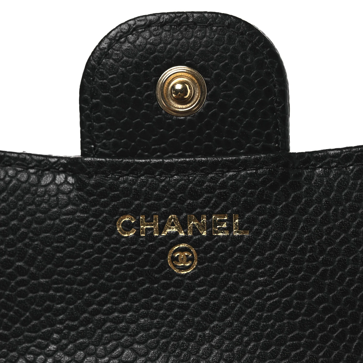 Caviar Quilted Compact Flap Wallet Black - Image 7