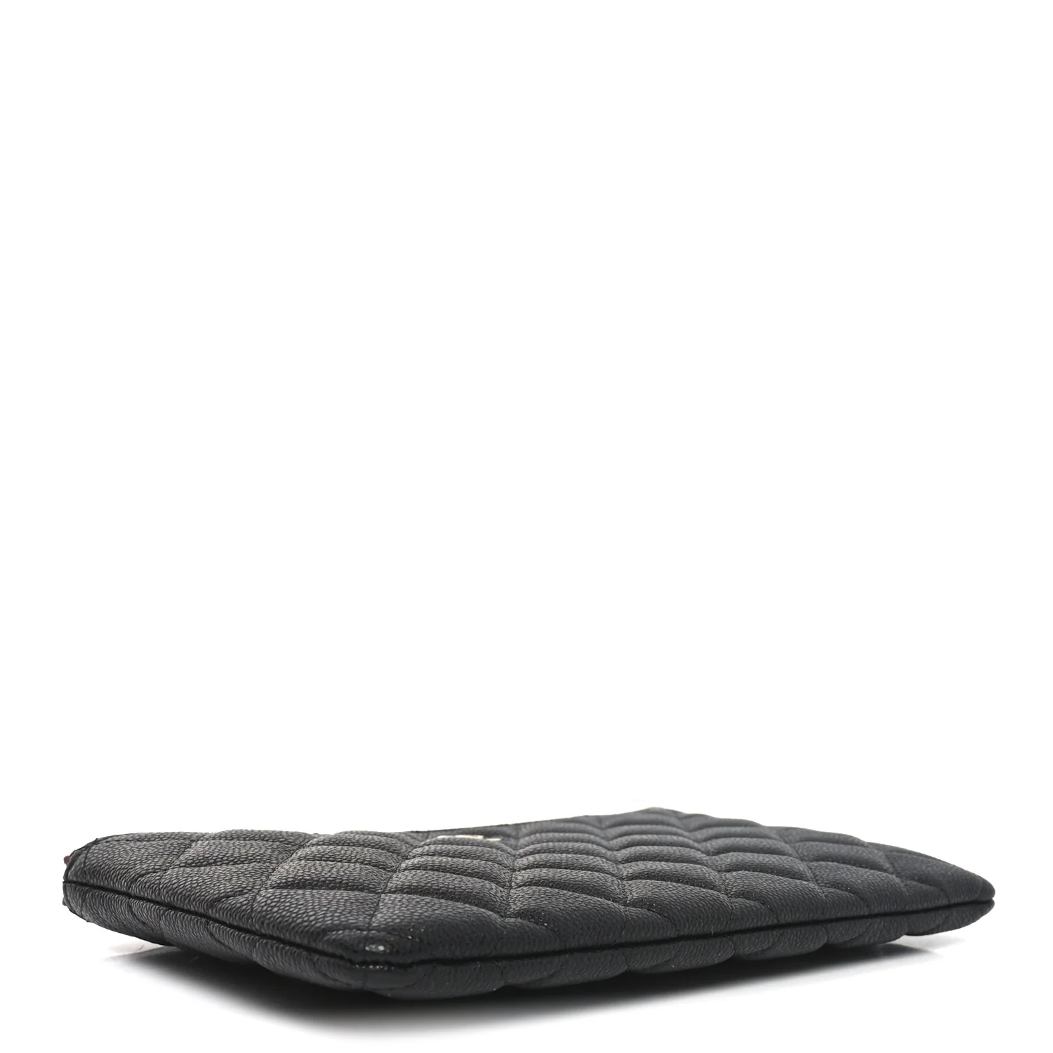 Caviar Quilted Cosmetic Case Black - Image 4
