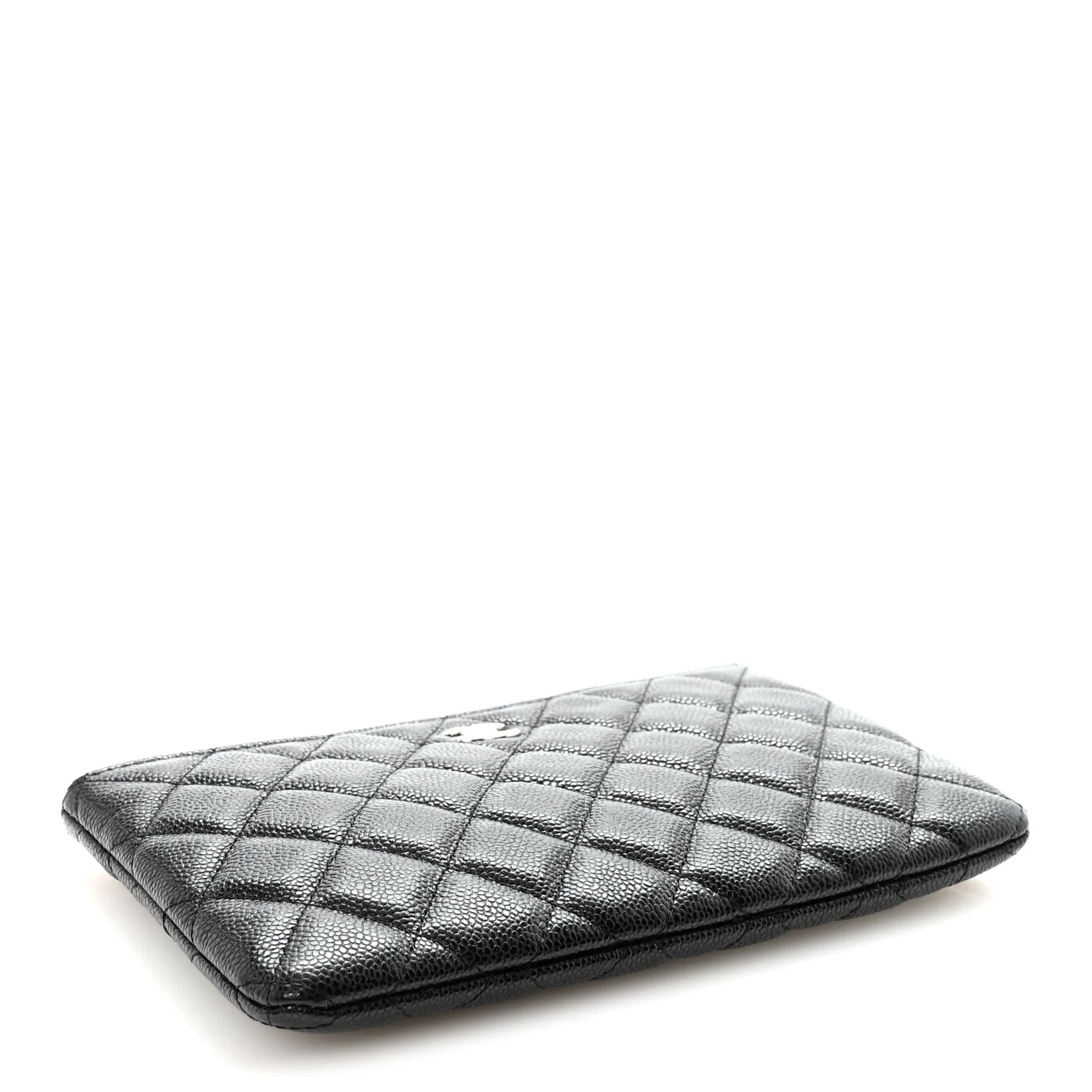 Caviar Quilted Cosmetic Case Black - Image 4