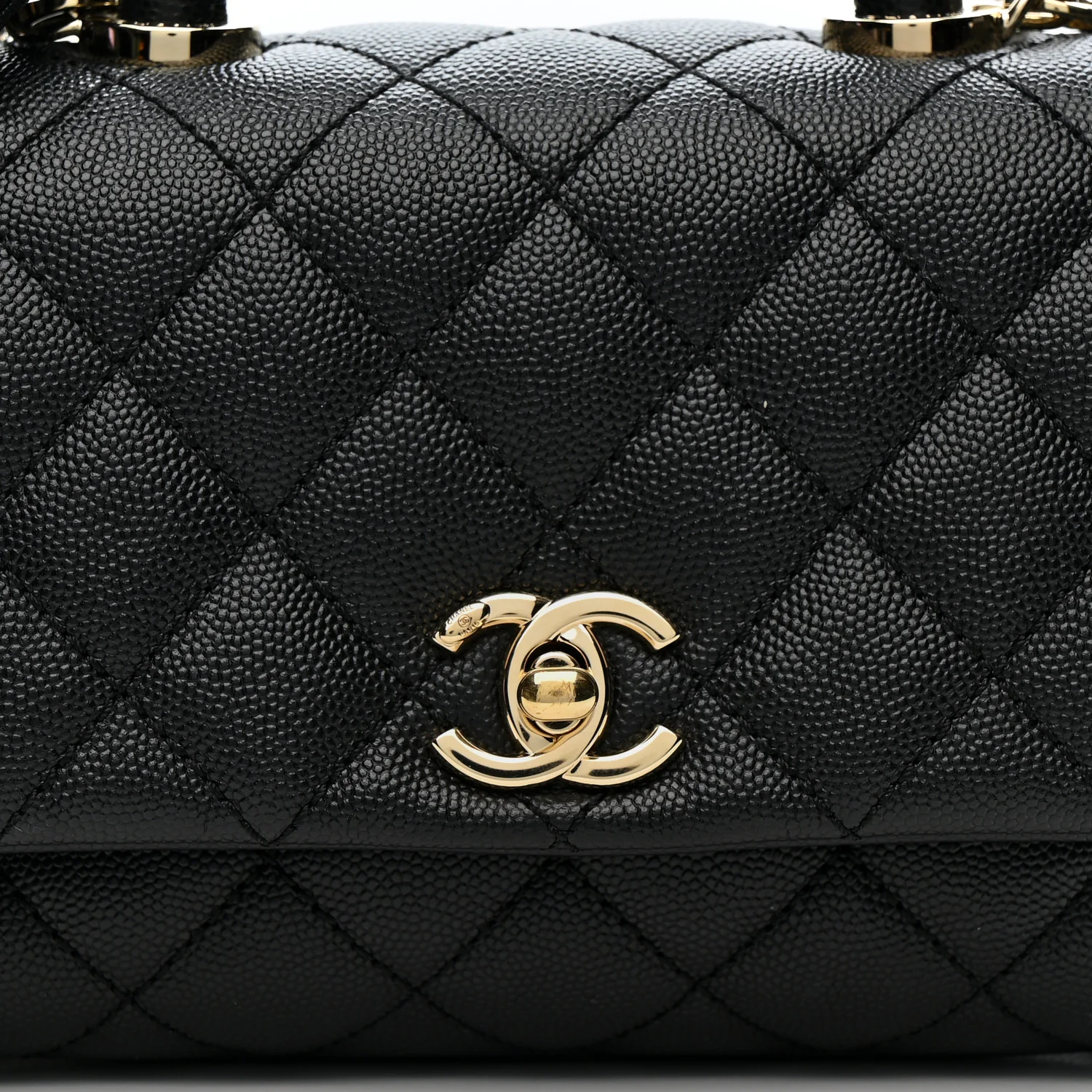 Caviar Quilted Extra Mini Coco Handle Flap Black - Image 8