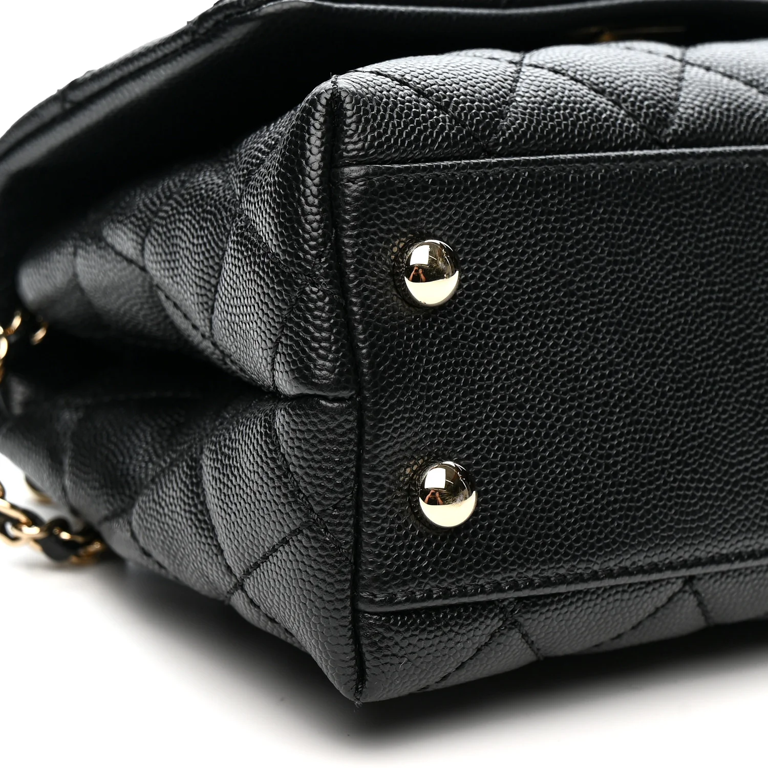 Caviar Quilted Extra Mini Coco Handle Flap Black - Image 9