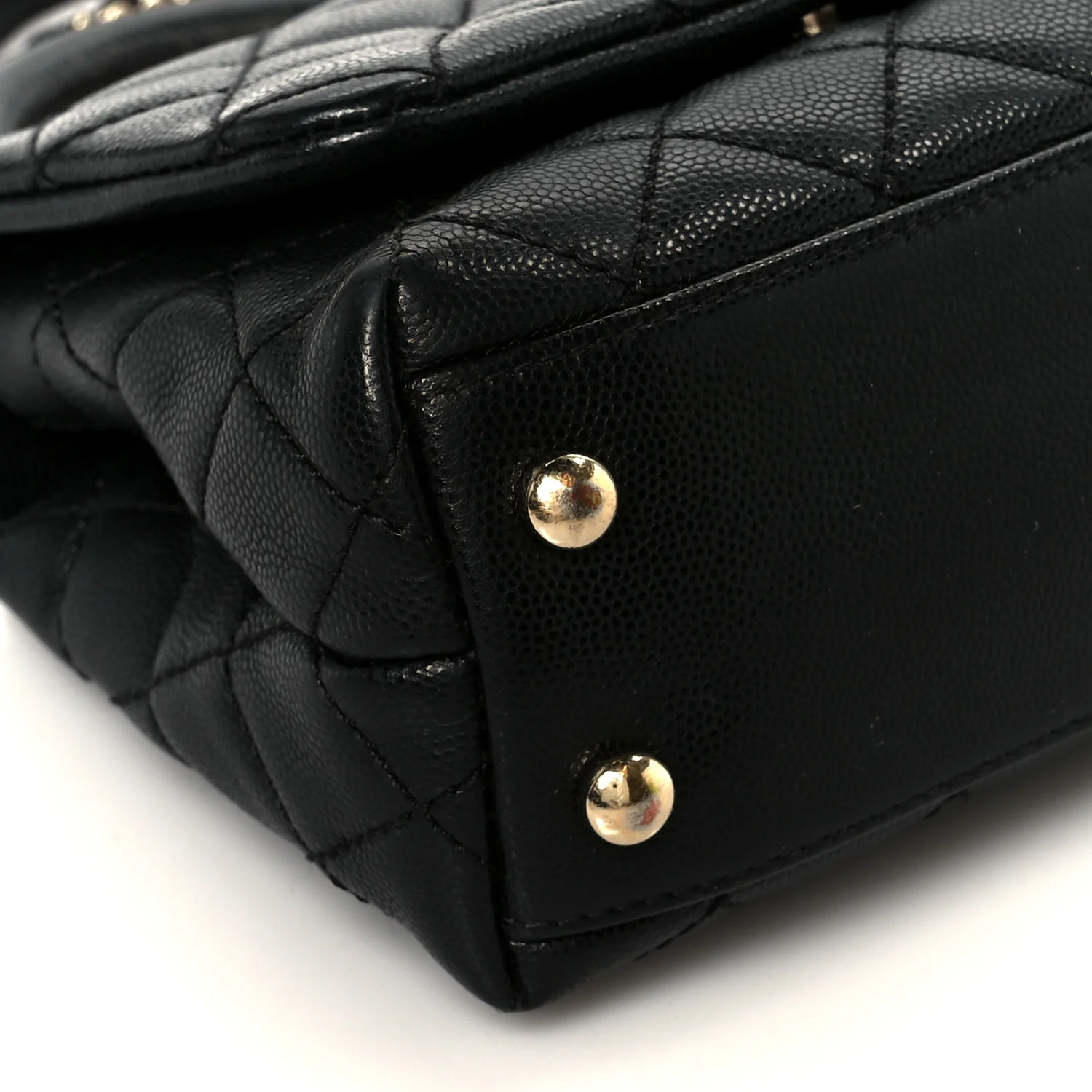 Caviar Quilted Extra Mini Coco Handle Flap Black - Image 10