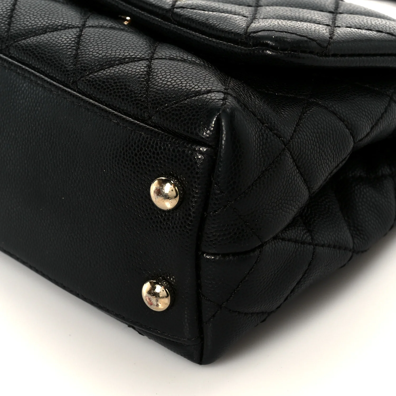 Caviar Quilted Extra Mini Coco Handle Flap Black - Image 11