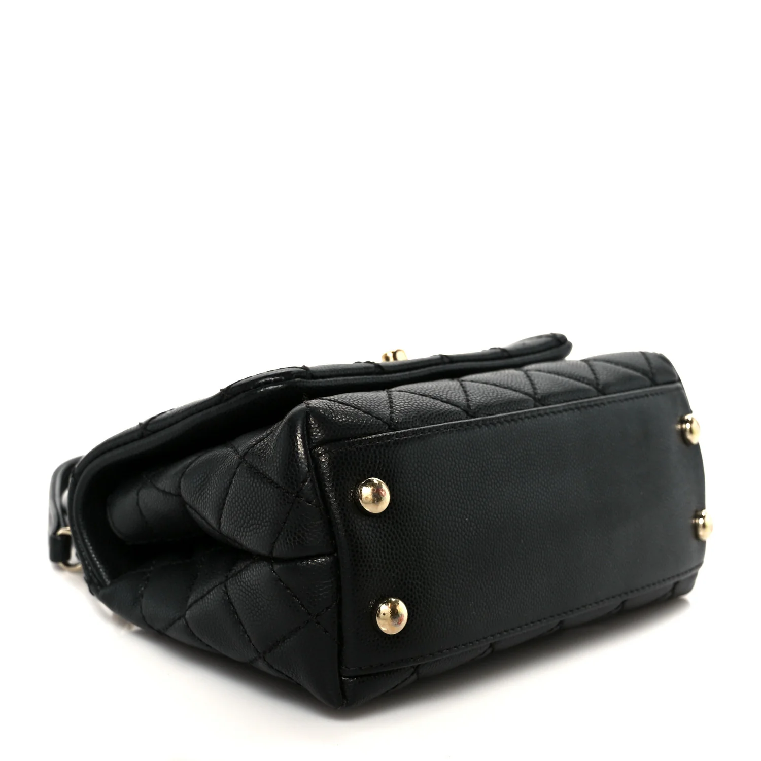 Caviar Quilted Extra Mini Coco Handle Flap Black - Image 4