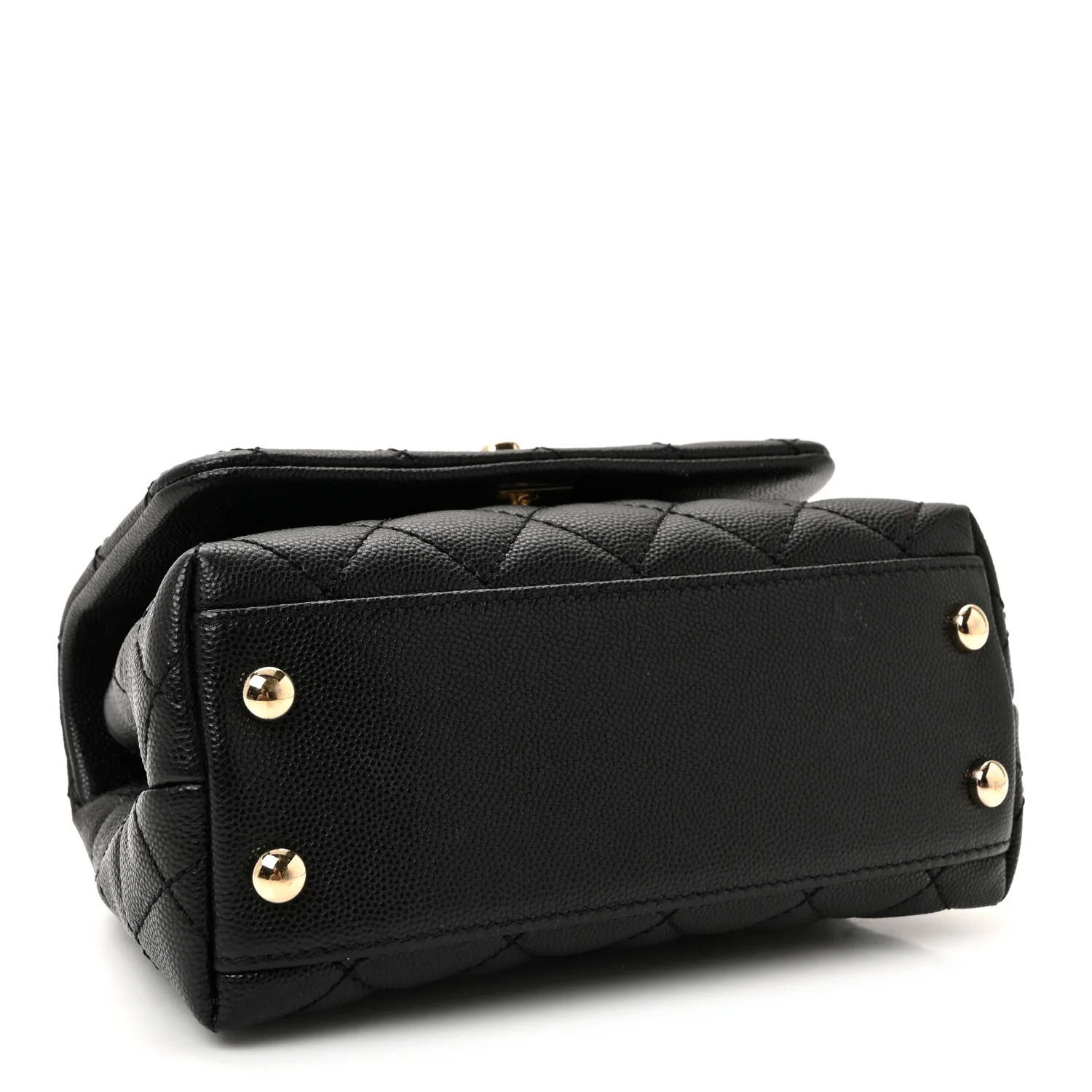 Caviar Quilted Extra Mini Coco Handle Flap Black - Image 4
