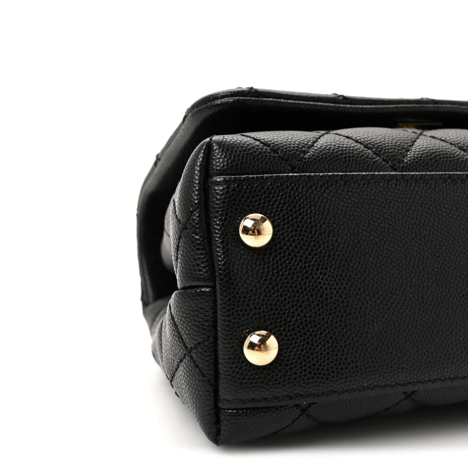 Caviar Quilted Extra Mini Coco Handle Flap Black - Image 8