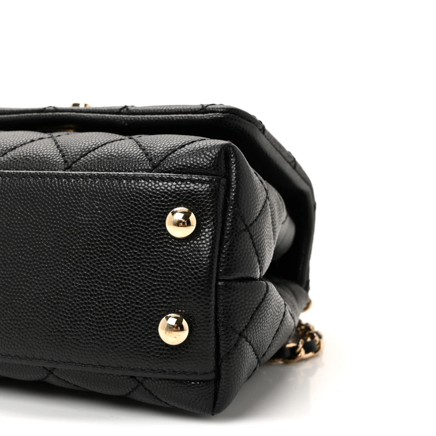Caviar Quilted Extra Mini Coco Handle Flap Black - Image 9
