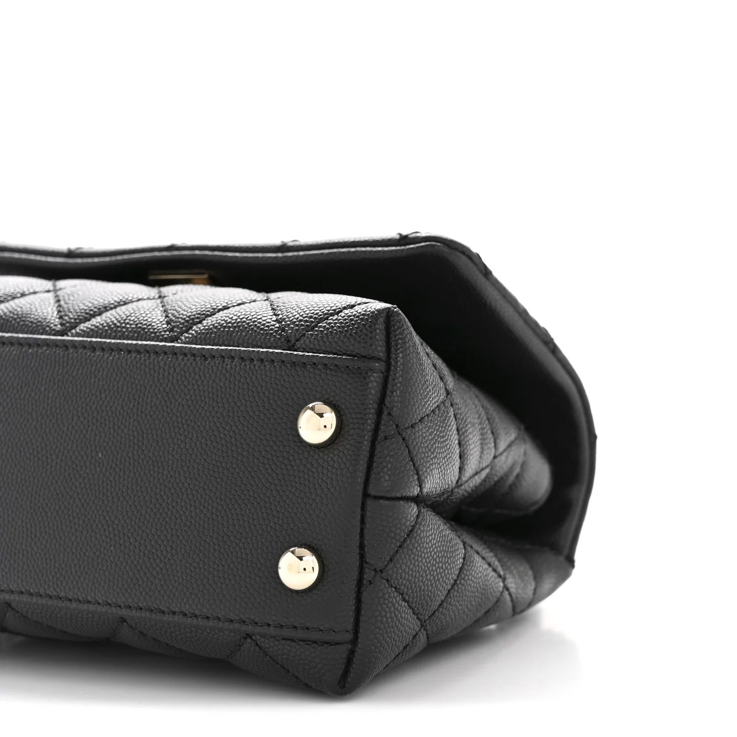 Caviar Quilted Extra Mini Coco Handle Flap Black - Image 10