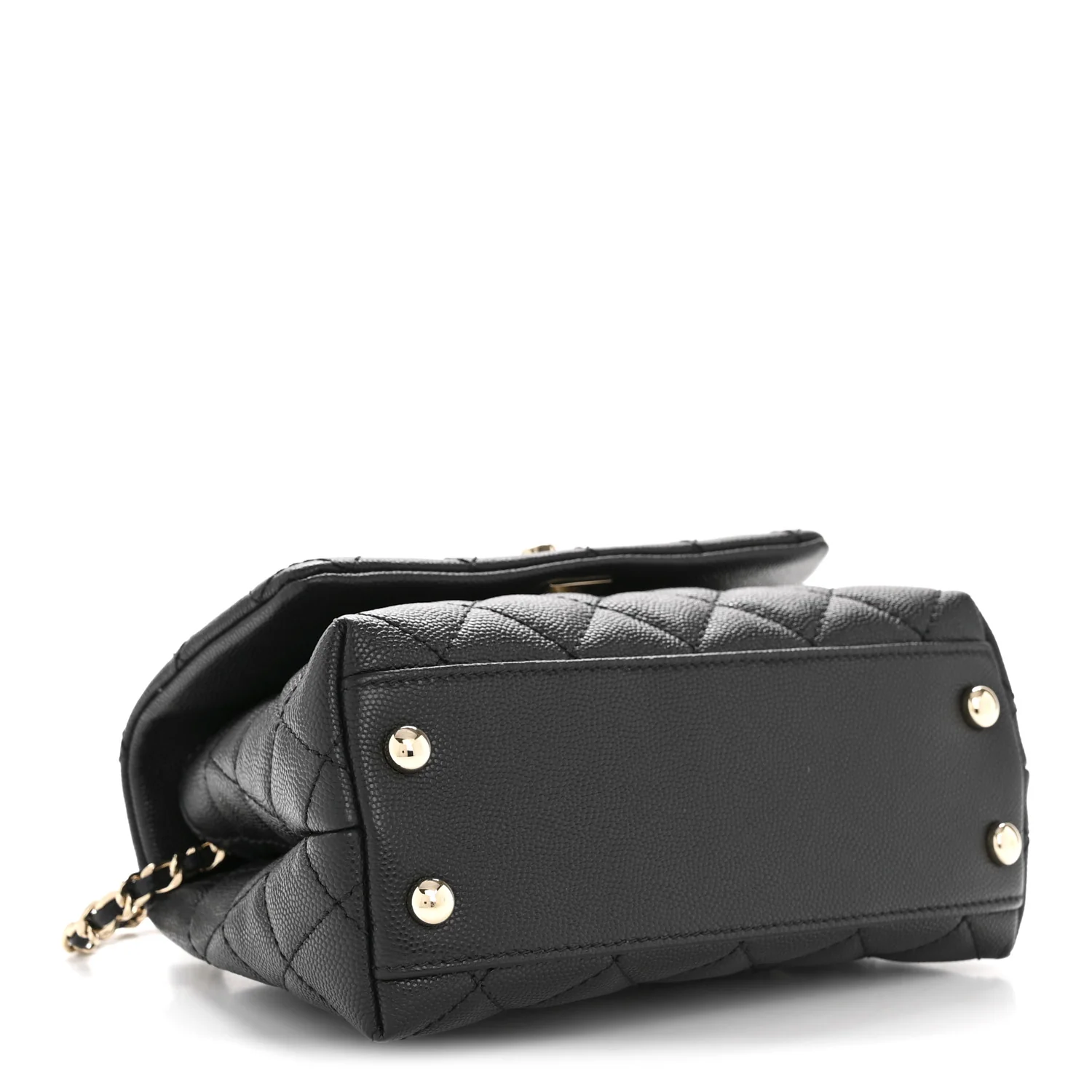 Caviar Quilted Extra Mini Coco Handle Flap Black - Image 4