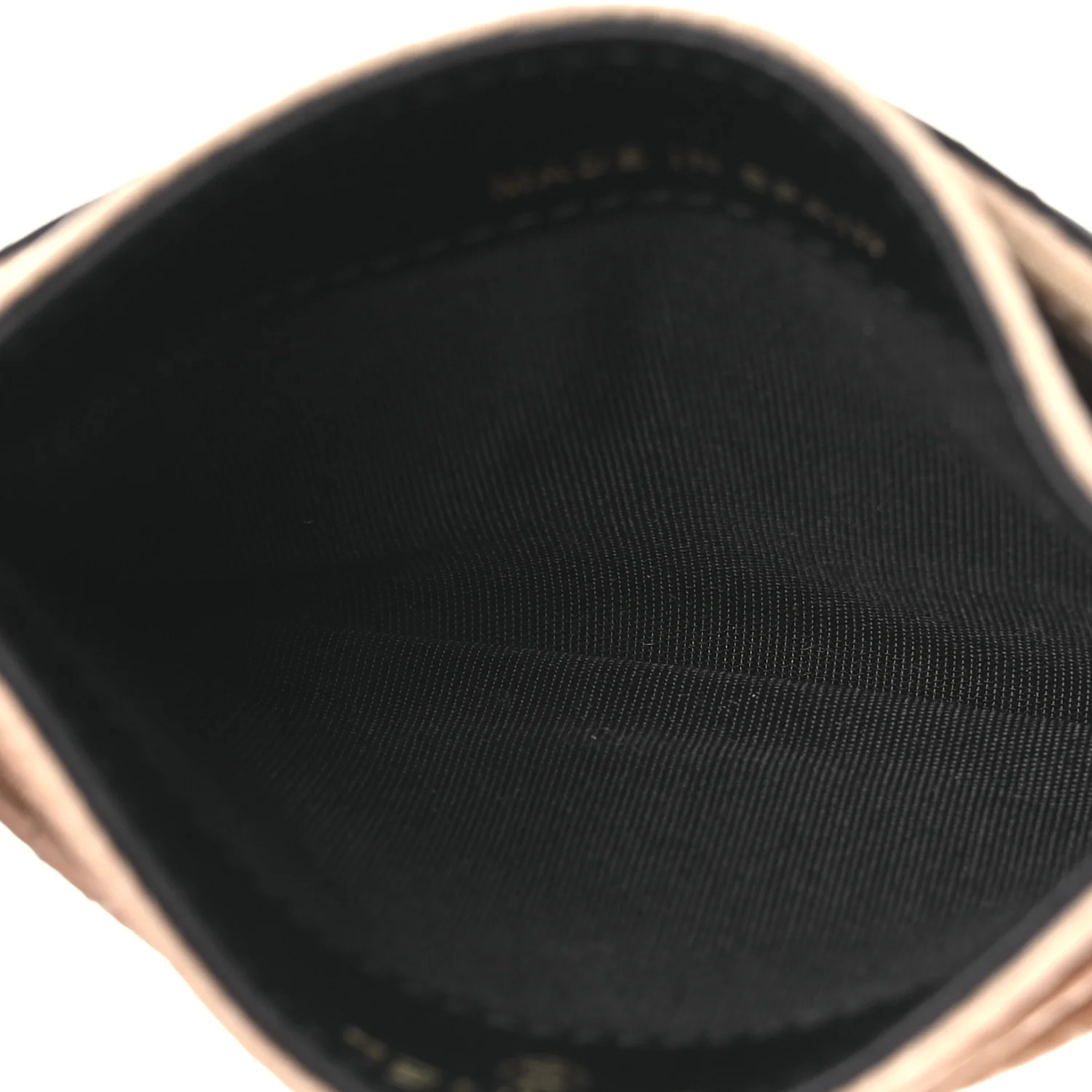 Caviar Quilted Filigree Card Holder Beige Black - Image 5