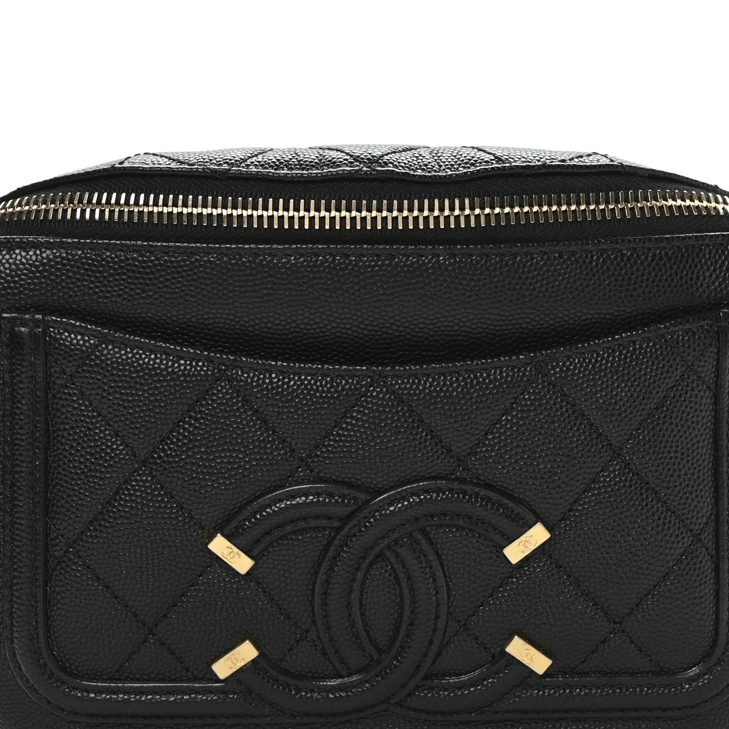 Caviar Quilted Filigree Waist Bag Black - Image 14