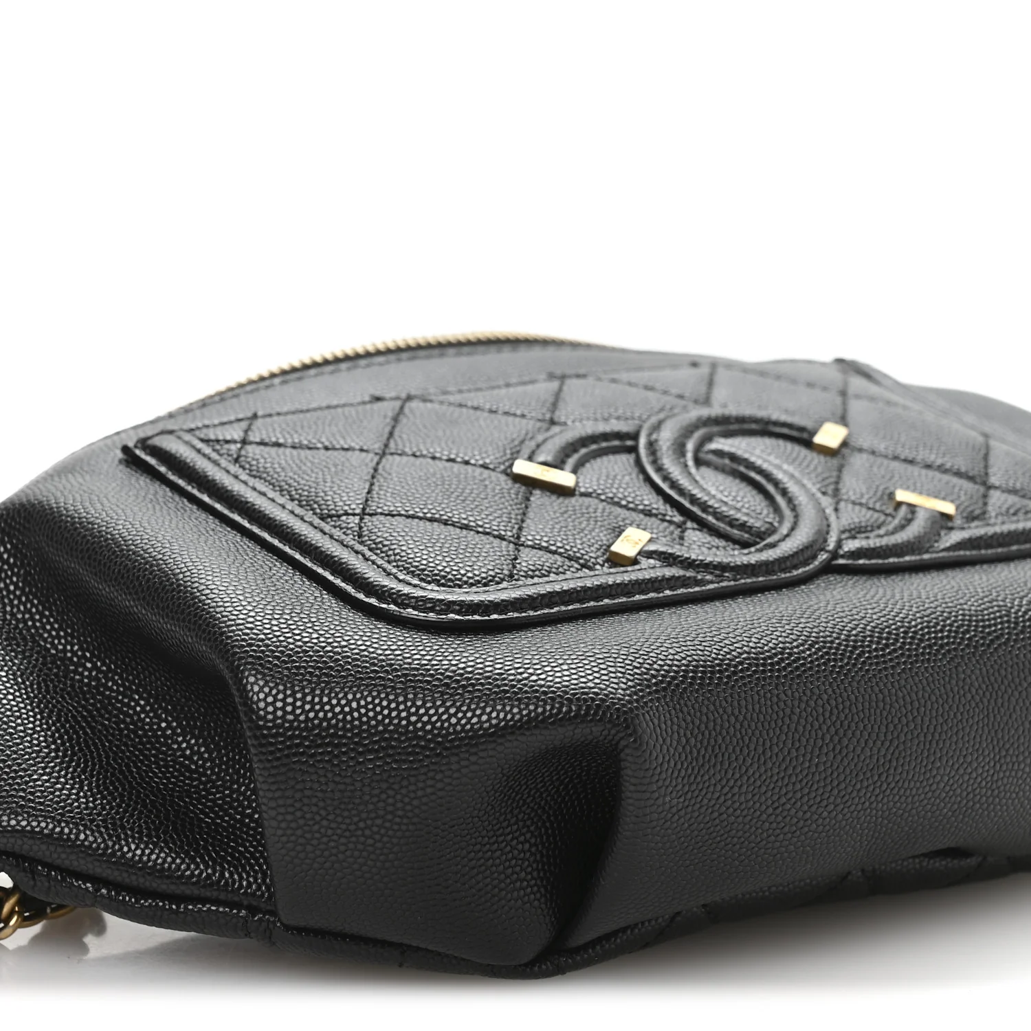 Caviar Quilted Filigree Waist Bag Black - Image 16