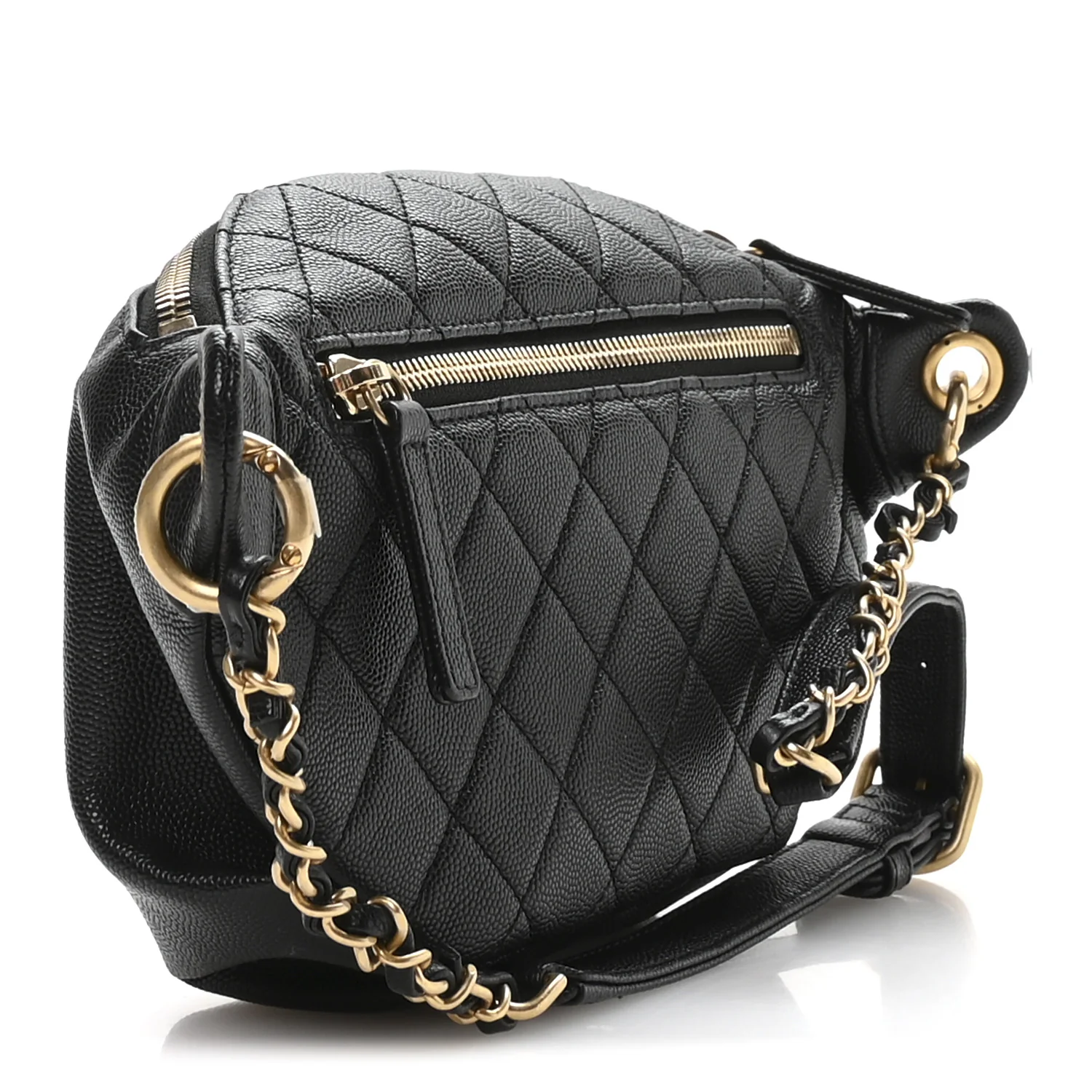 Caviar Quilted Filigree Waist Bag Black - Image 5