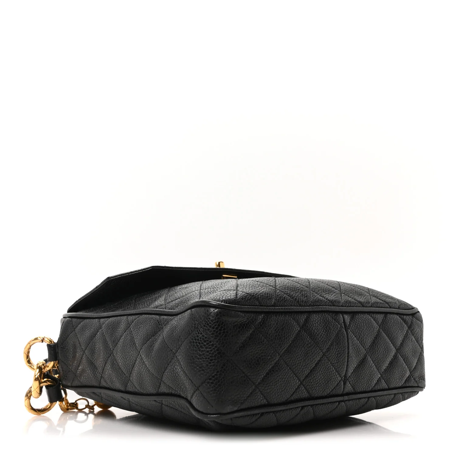 Caviar Quilted Flap Camera Case Black - Image 4