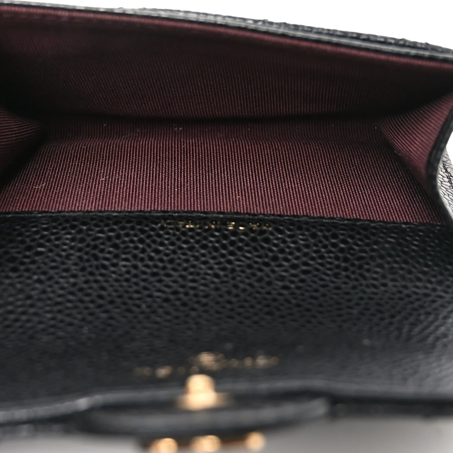 Caviar Quilted Flap Card Holder Black - Image 5