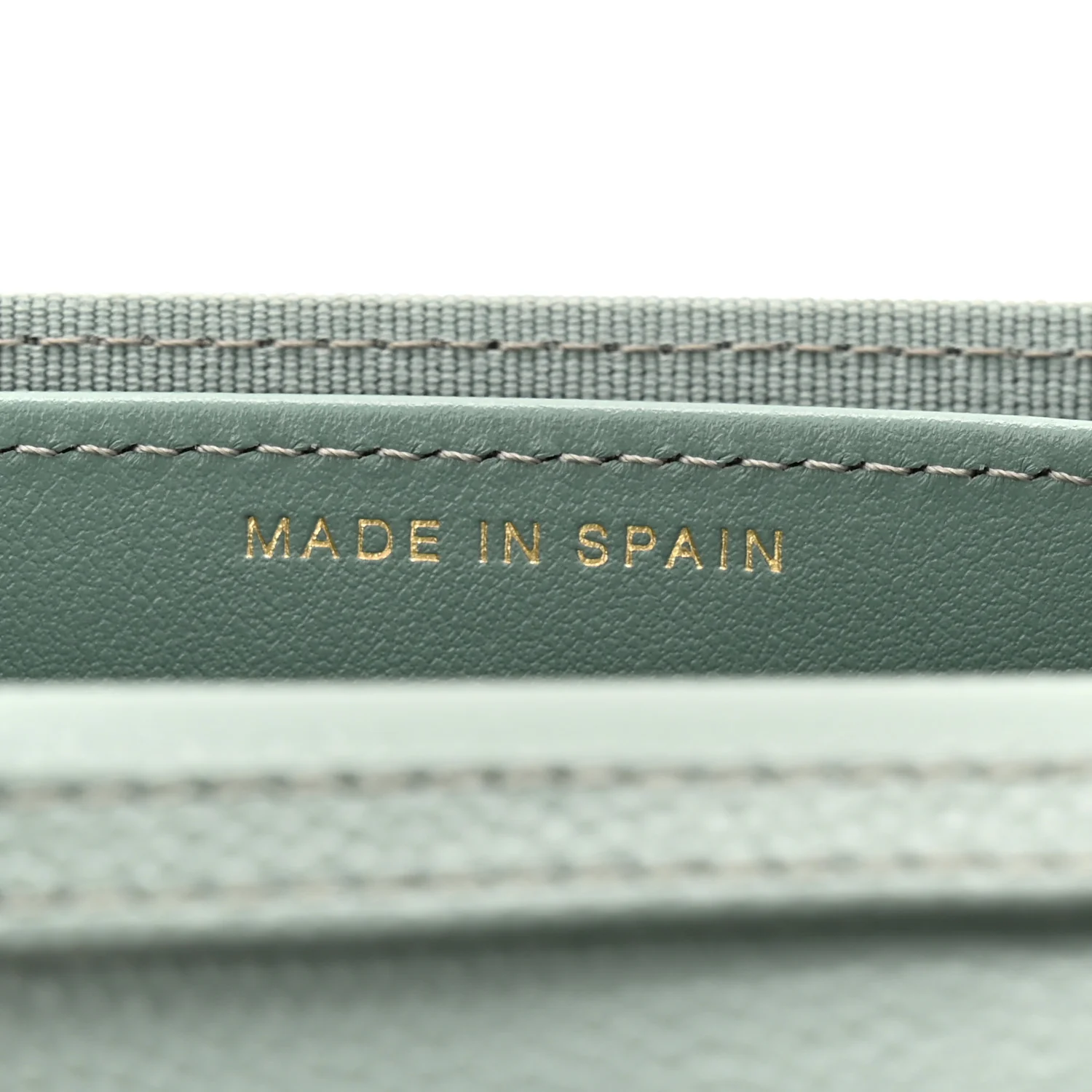 Caviar Quilted Flap Card Holder On Chain Light Green - Image 7
