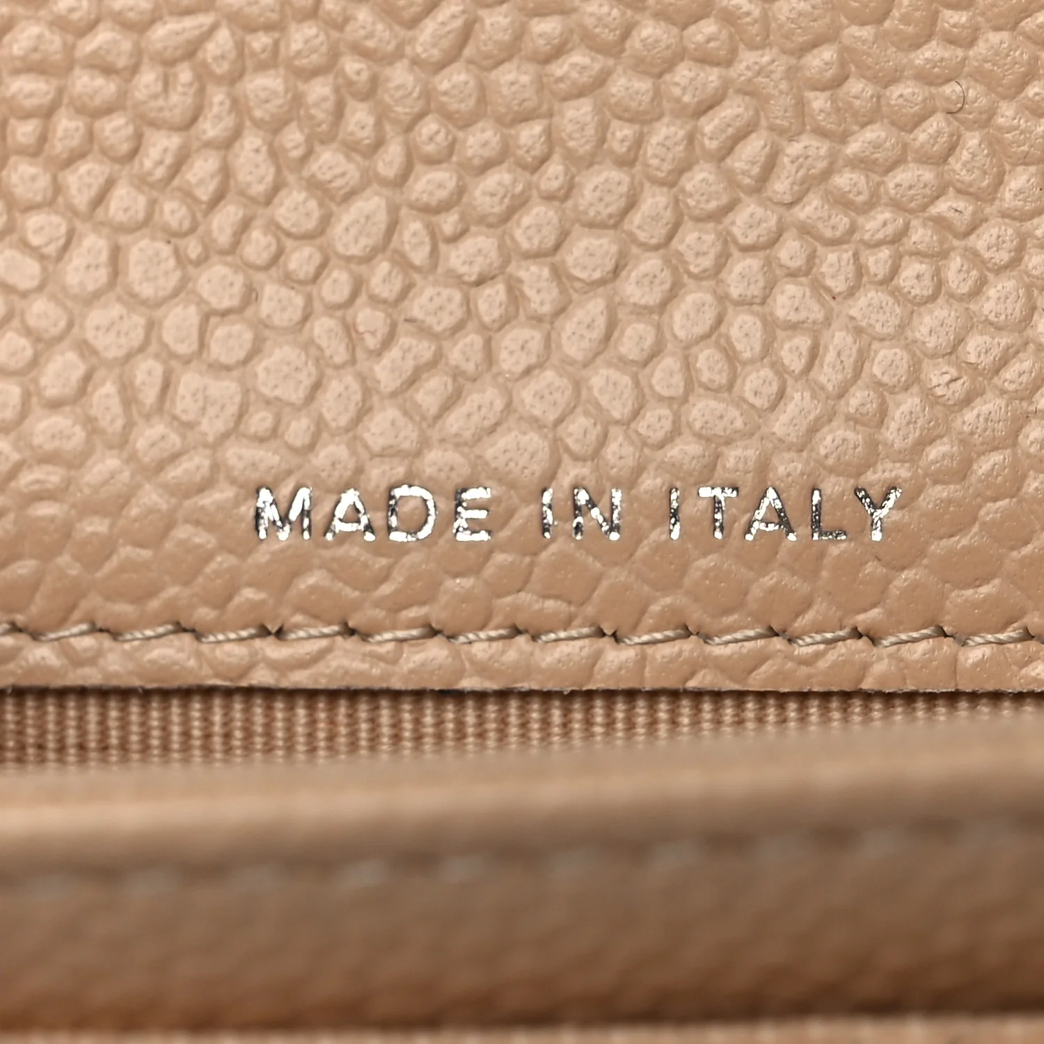 Caviar Quilted Flap Card Holder Wallet Beige - Image 7
