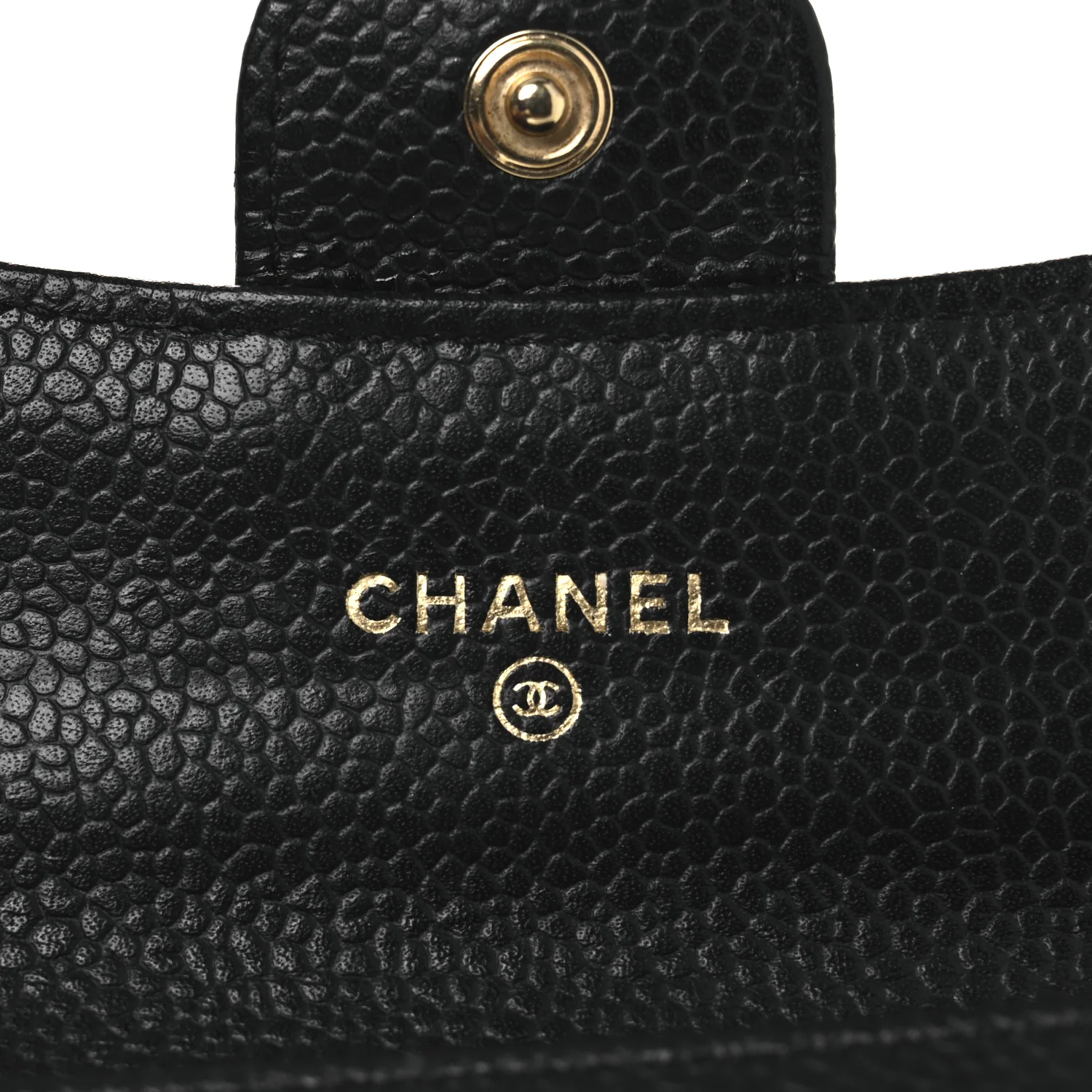 Caviar Quilted Flap Card Holder Wallet Black - Image 6