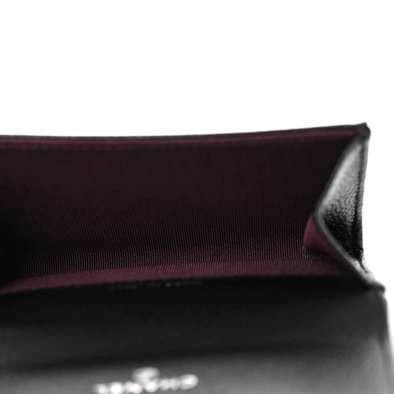 Caviar Quilted Flap Card Holder Wallet Black - Image 5
