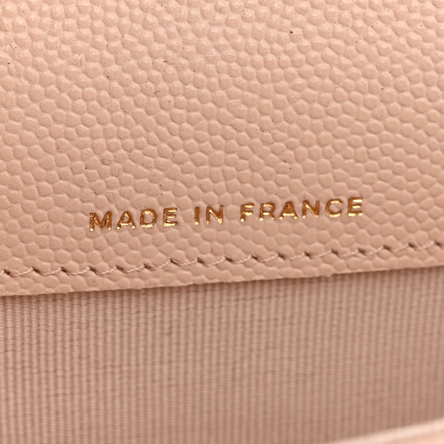 Caviar Quilted Flap Card Holder Wallet Light Beige - Image 7