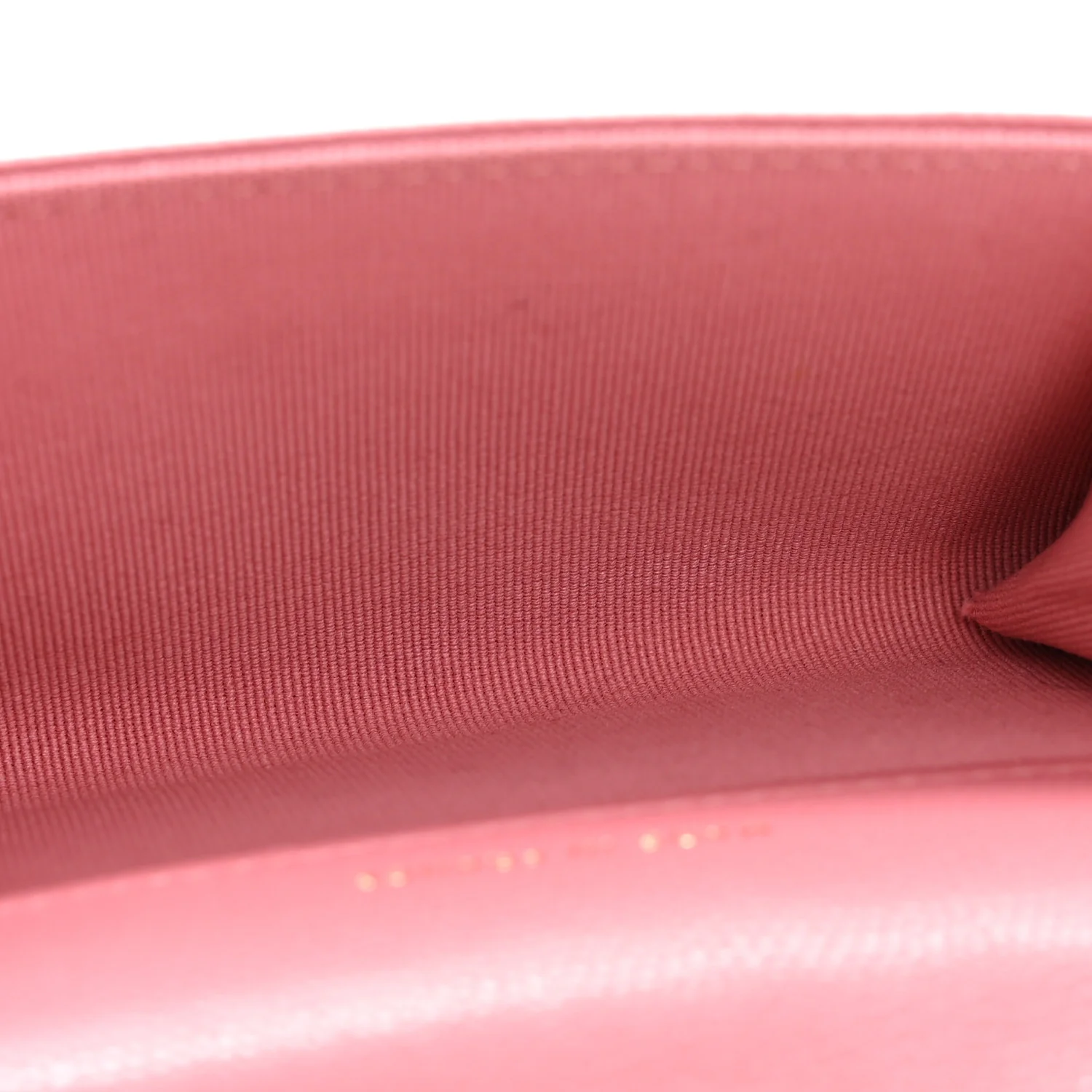Caviar Quilted Flap Card Holder Wallet Pink - Image 5