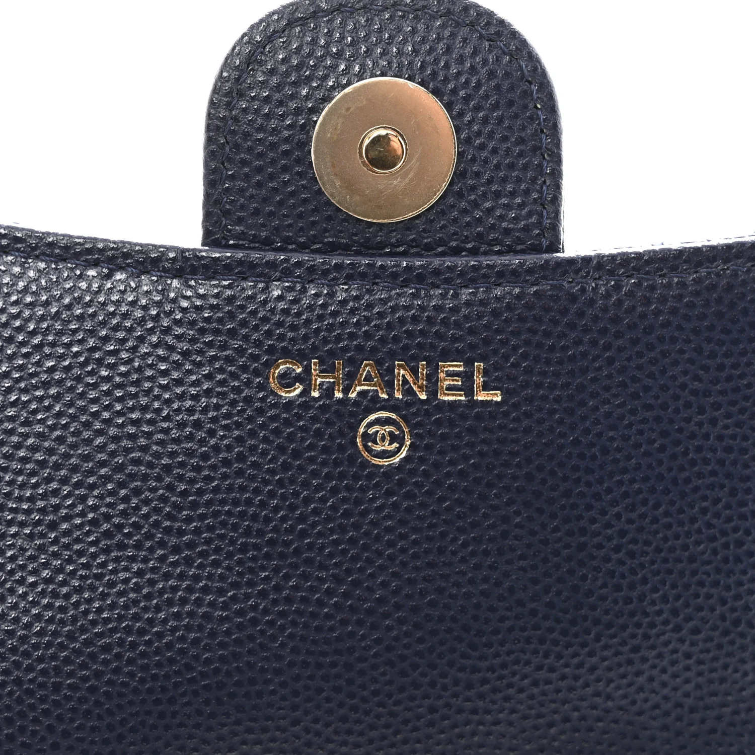 Caviar Quilted Flap Phone Holder With Chain Navy - Image 7