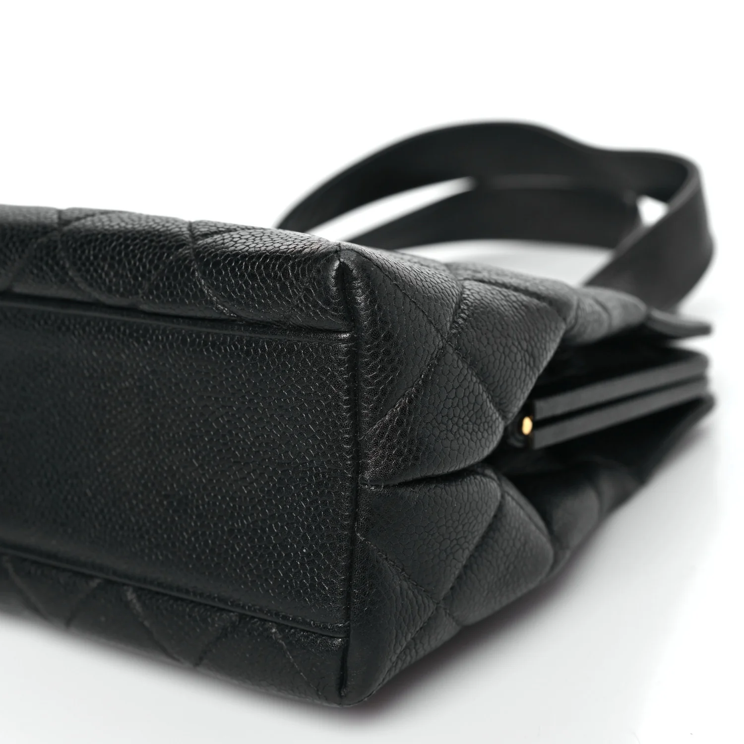 Caviar Quilted Frame Shoulder Bag Black - Image 11