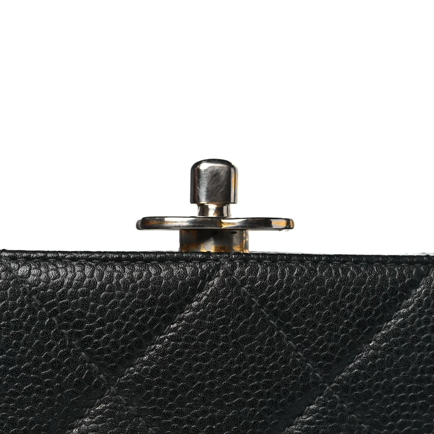 Caviar Quilted Frame Shoulder Bag Black - Image 12