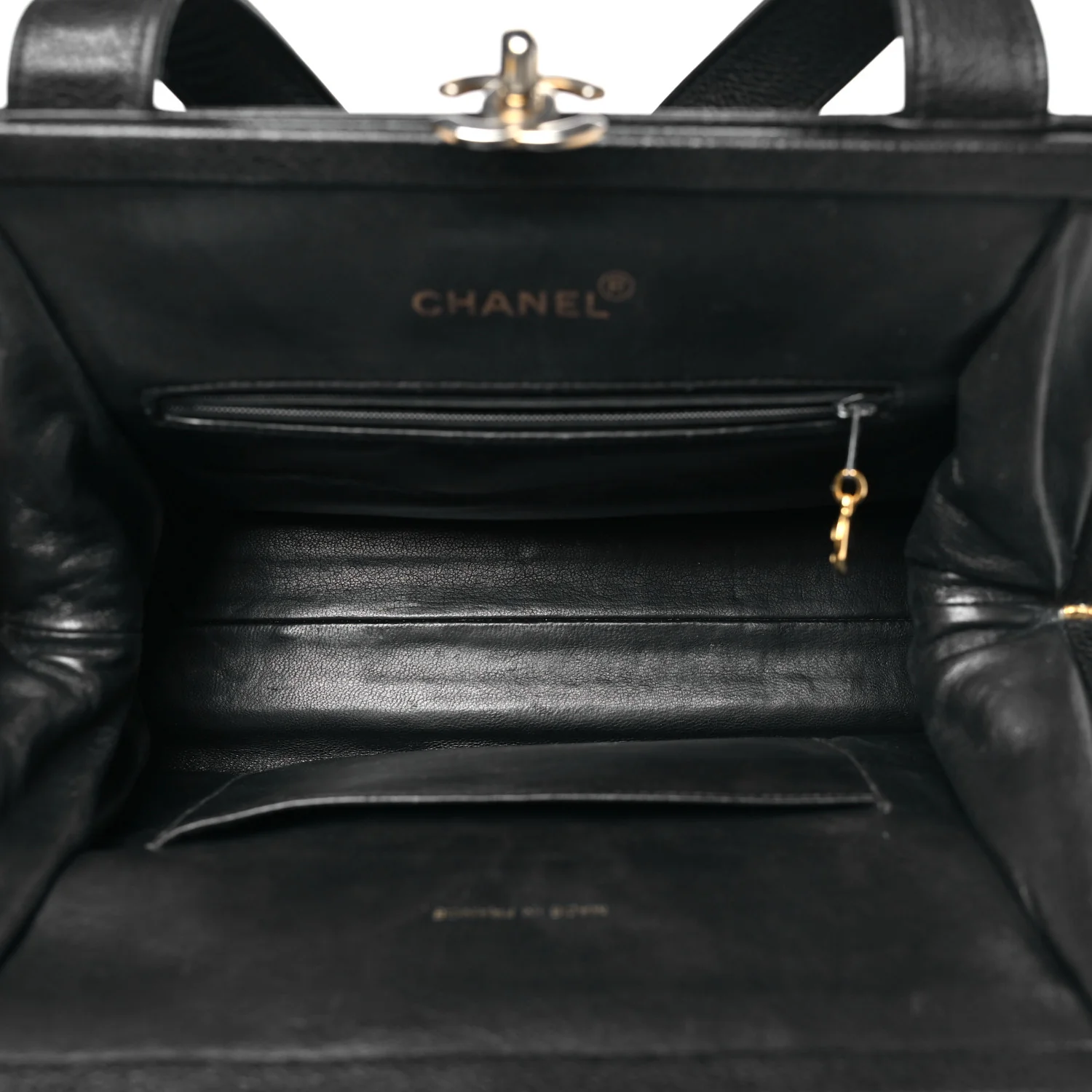 Caviar Quilted Frame Shoulder Bag Black - Image 5