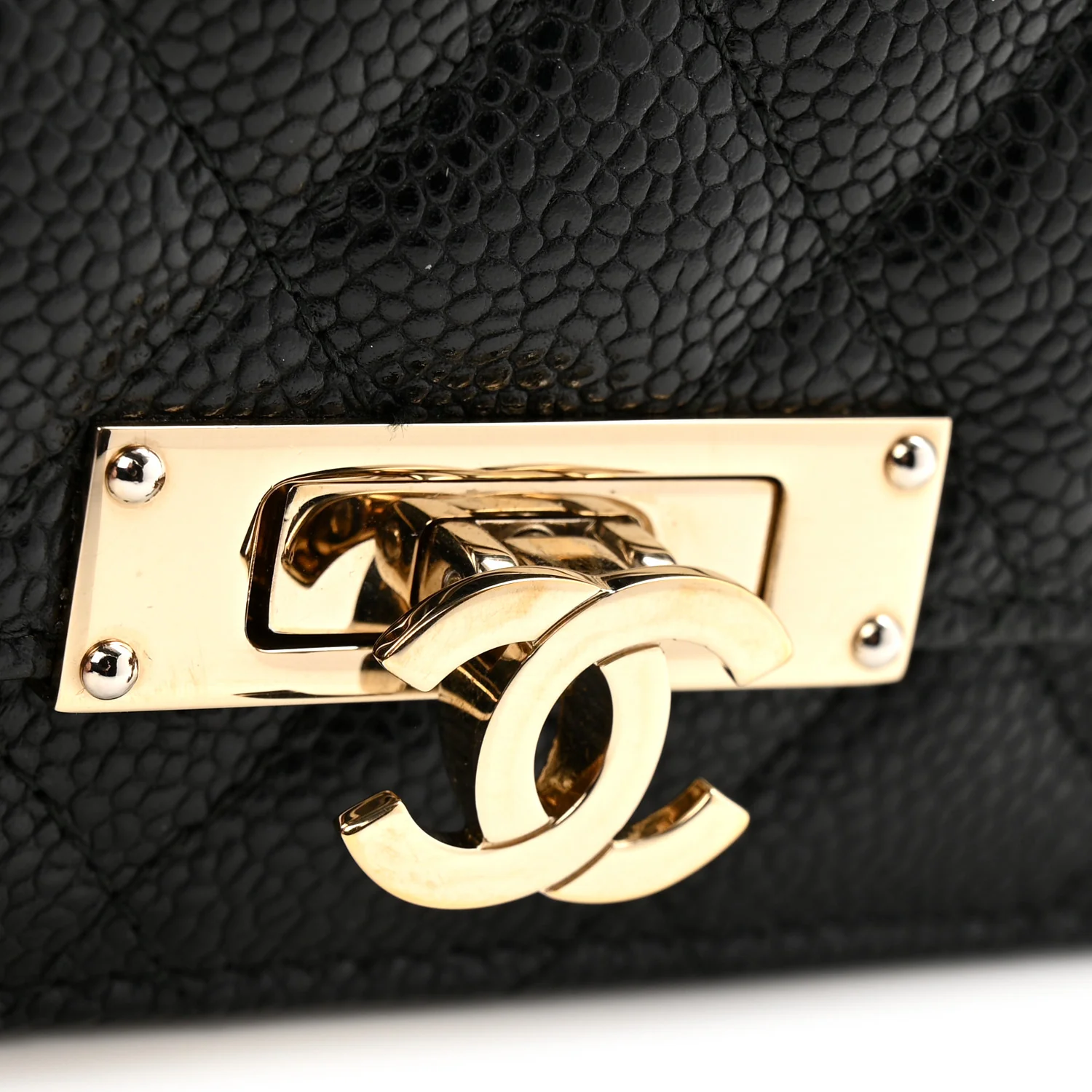 Caviar Quilted Golden Class Wallet On Chain WOC Black - Image 12