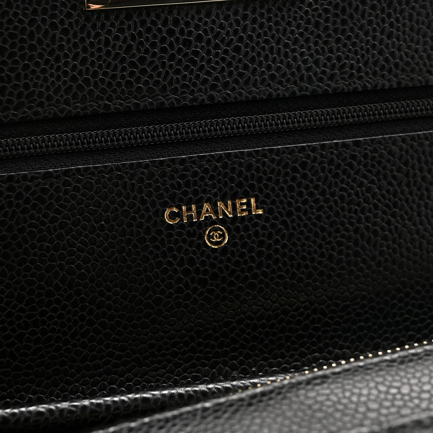 Caviar Quilted Golden Class Wallet On Chain WOC Black - Image 6