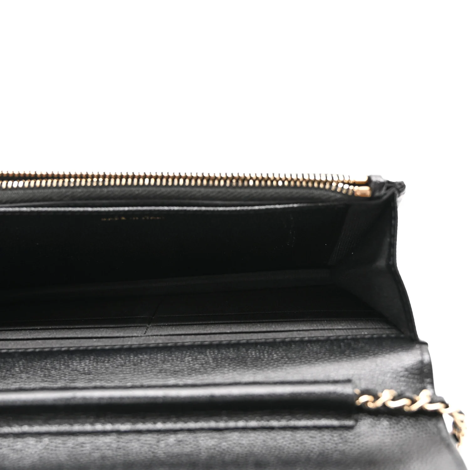 Caviar Quilted Golden Class Wallet On Chain WOC Black - Image 5