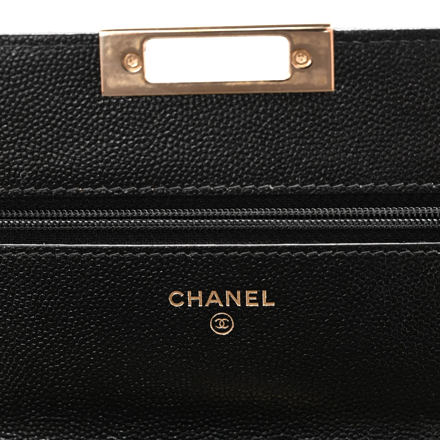 Caviar Quilted Golden Class Wallet On Chain WOC Black - Image 6