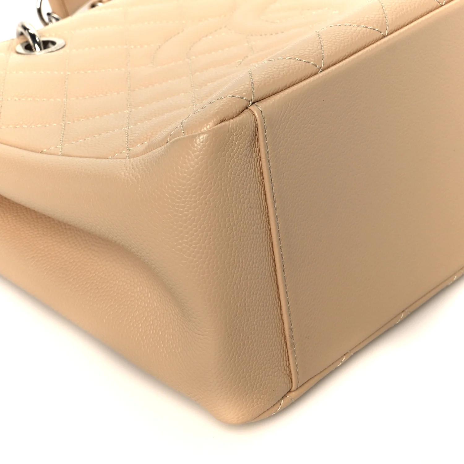 Caviar Quilted Grand Shopping Tote GST Beige - Image 9