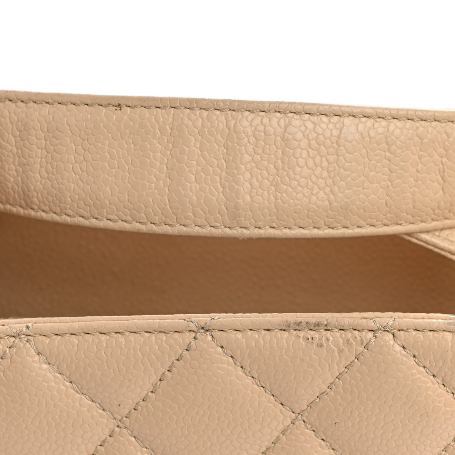 Caviar Quilted Grand Shopping Tote GST Beige - Image 11