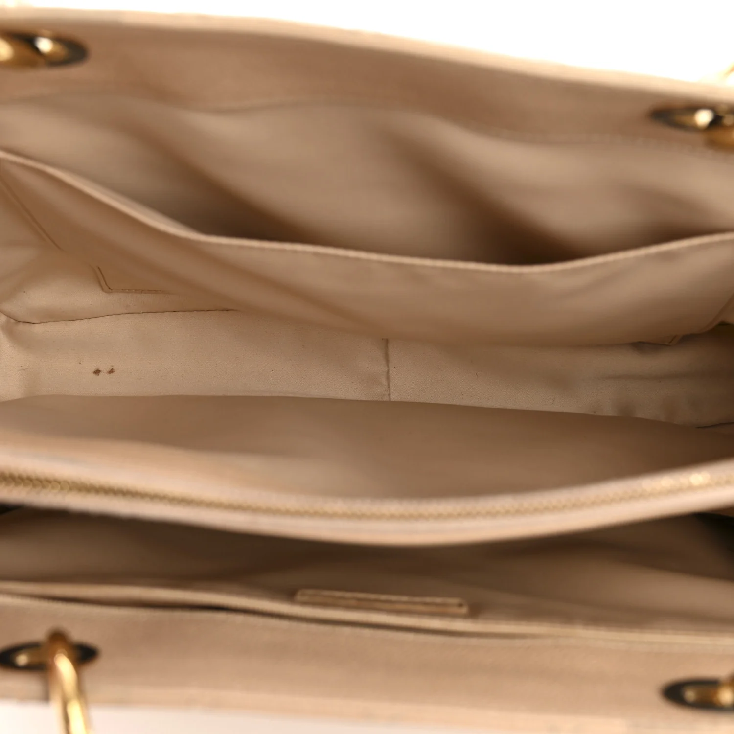 Caviar Quilted Grand Shopping Tote GST Beige - Image 5