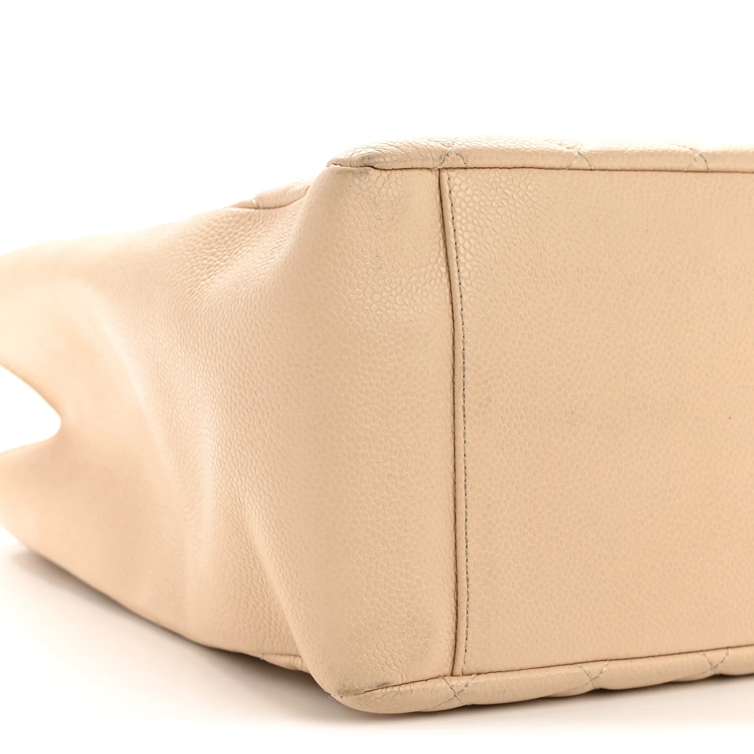 Caviar Quilted Grand Shopping Tote GST Beige - Image 9