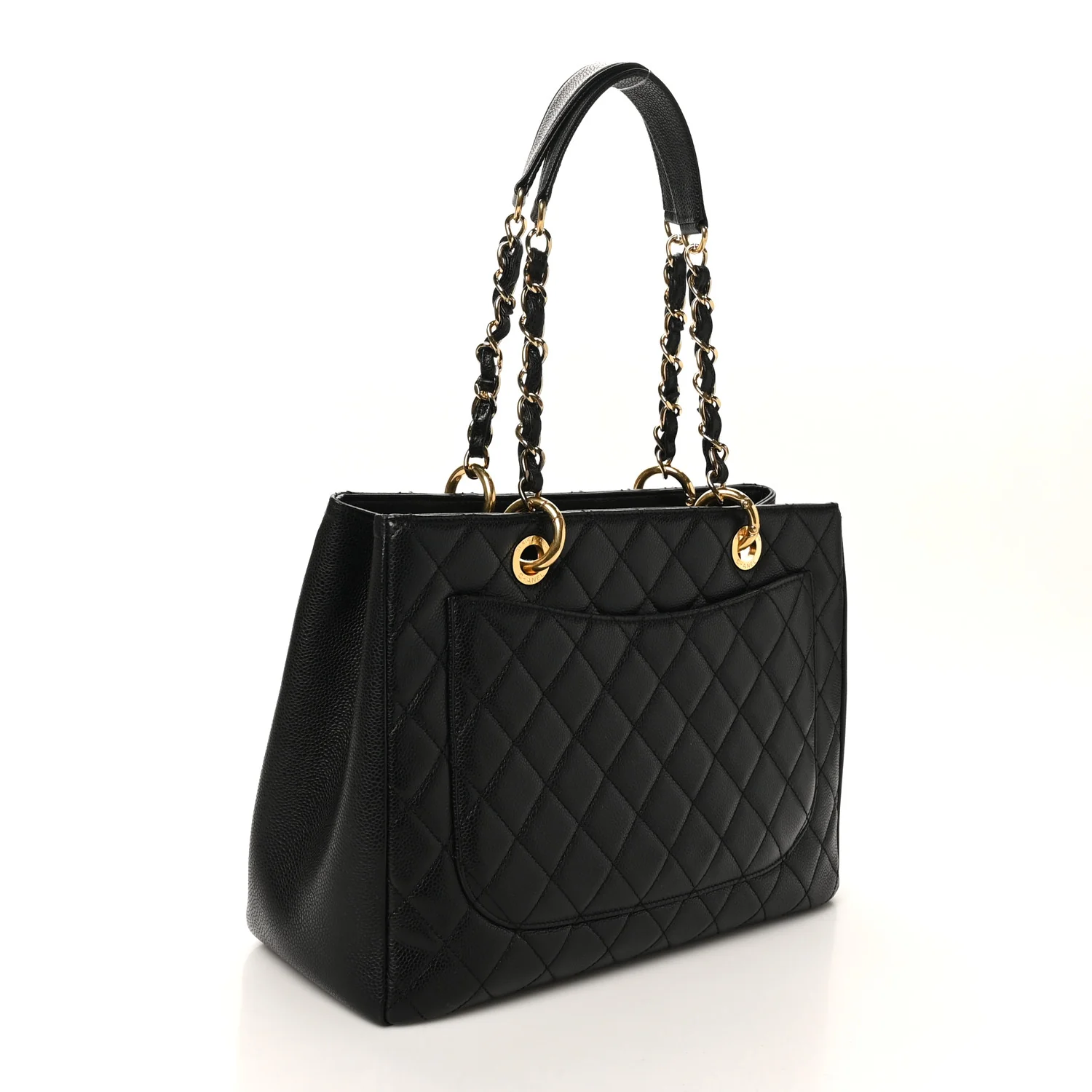 Caviar Quilted Grand Shopping Tote GST Black - Image 3