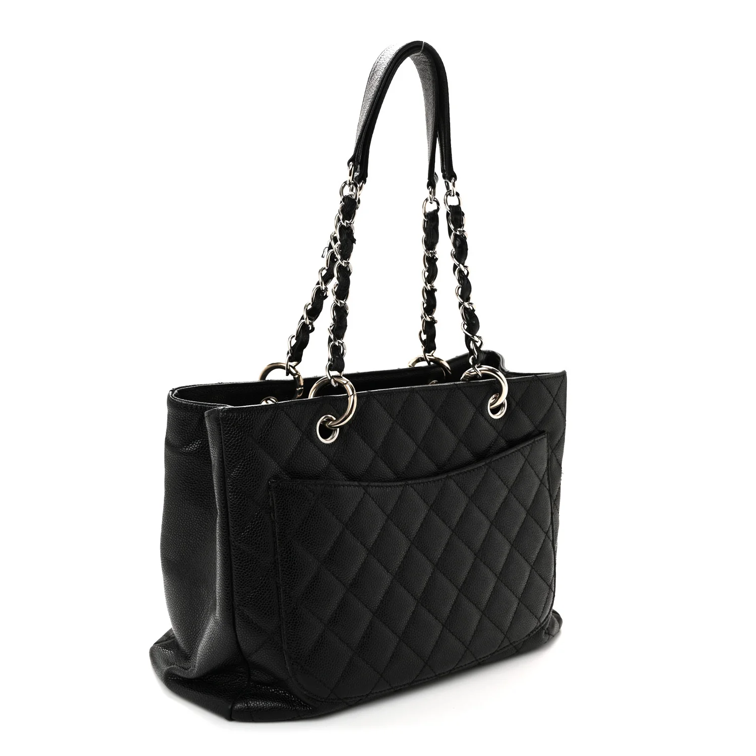 Caviar Quilted Grand Shopping Tote GST Black - Image 3