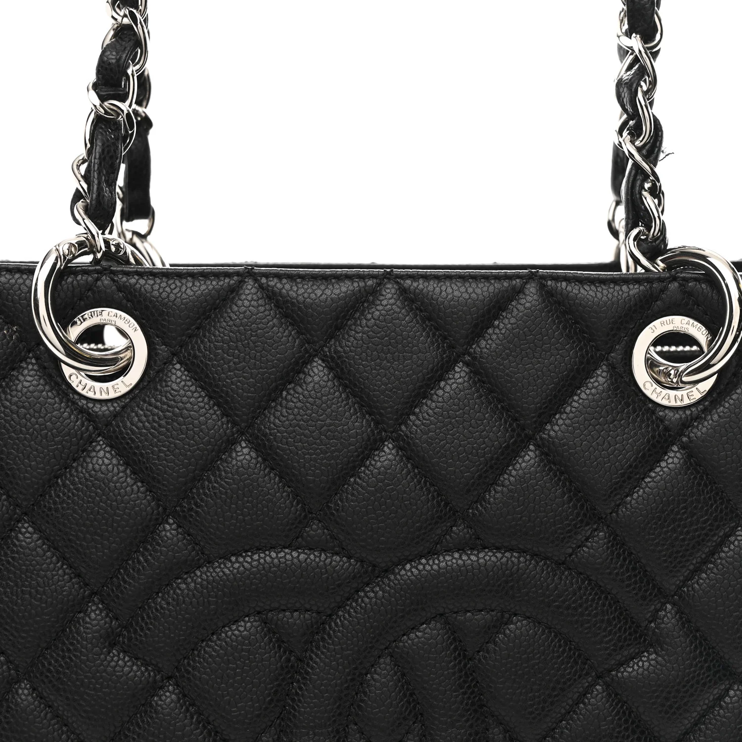 Caviar Quilted Grand Shopping Tote GST Black - Image 9
