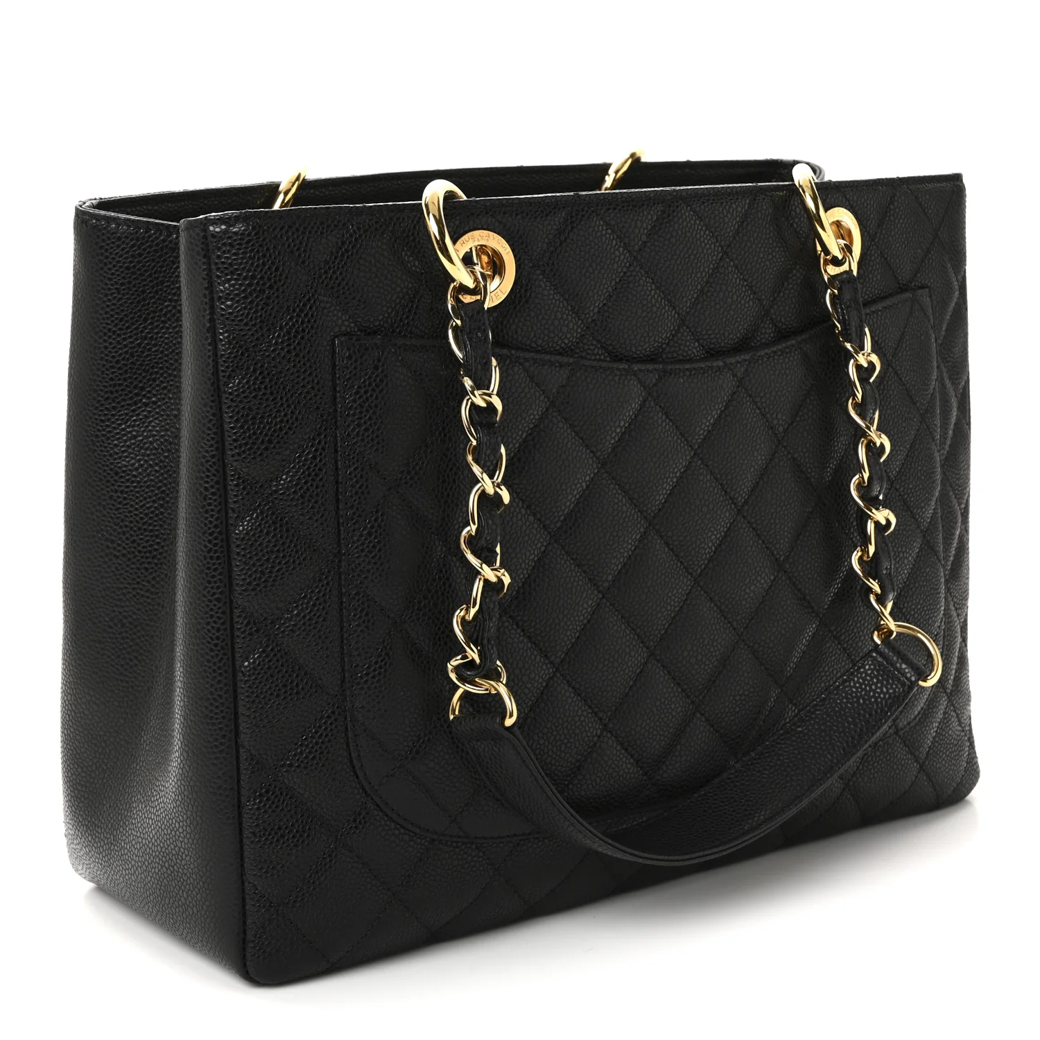 Caviar Quilted Grand Shopping Tote GST Black - Image 2