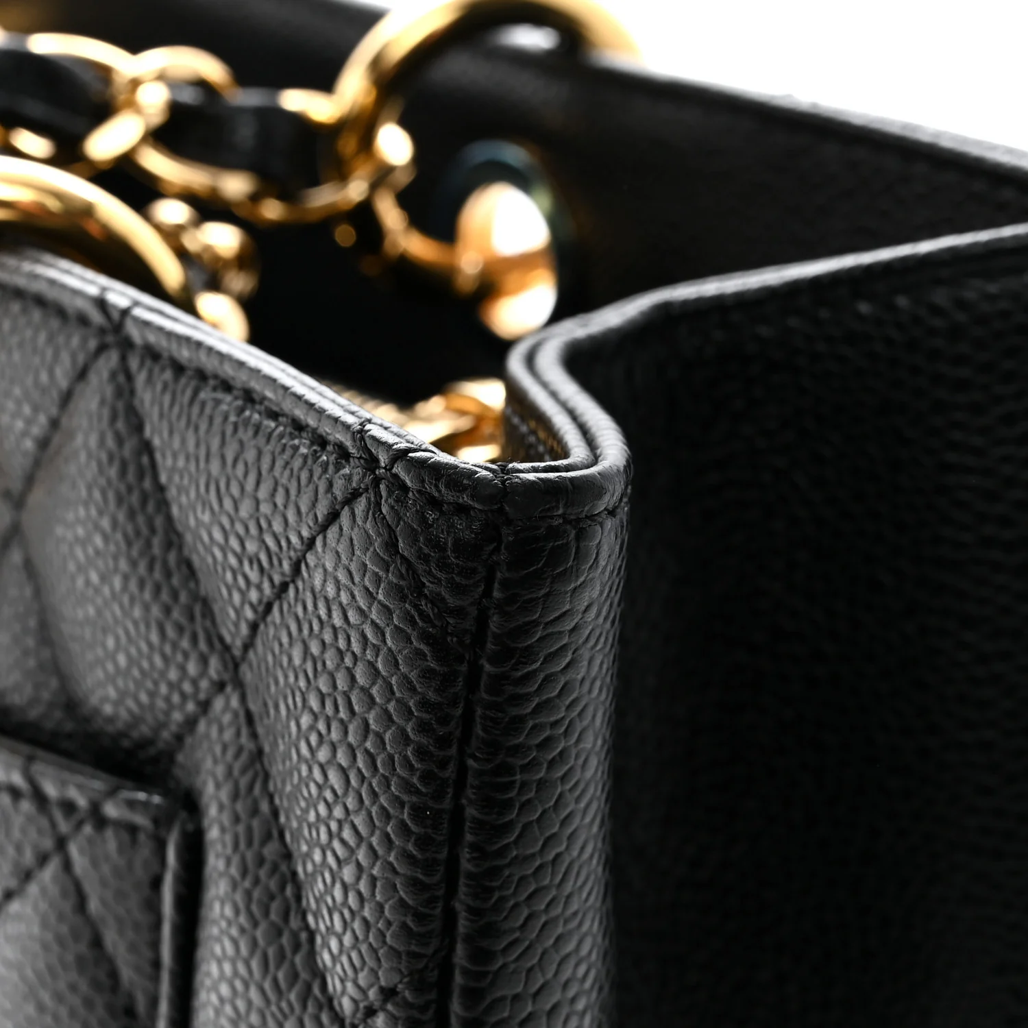 Caviar Quilted Grand Shopping Tote GST Black - Image 11