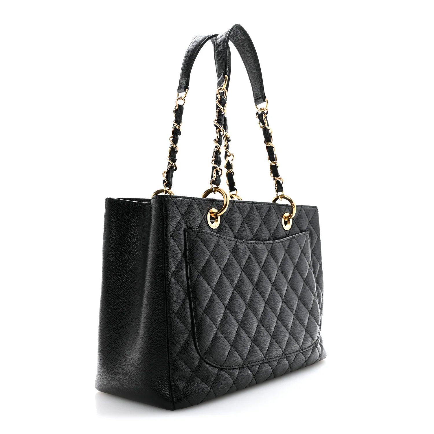Caviar Quilted Grand Shopping Tote GST Black - Image 3