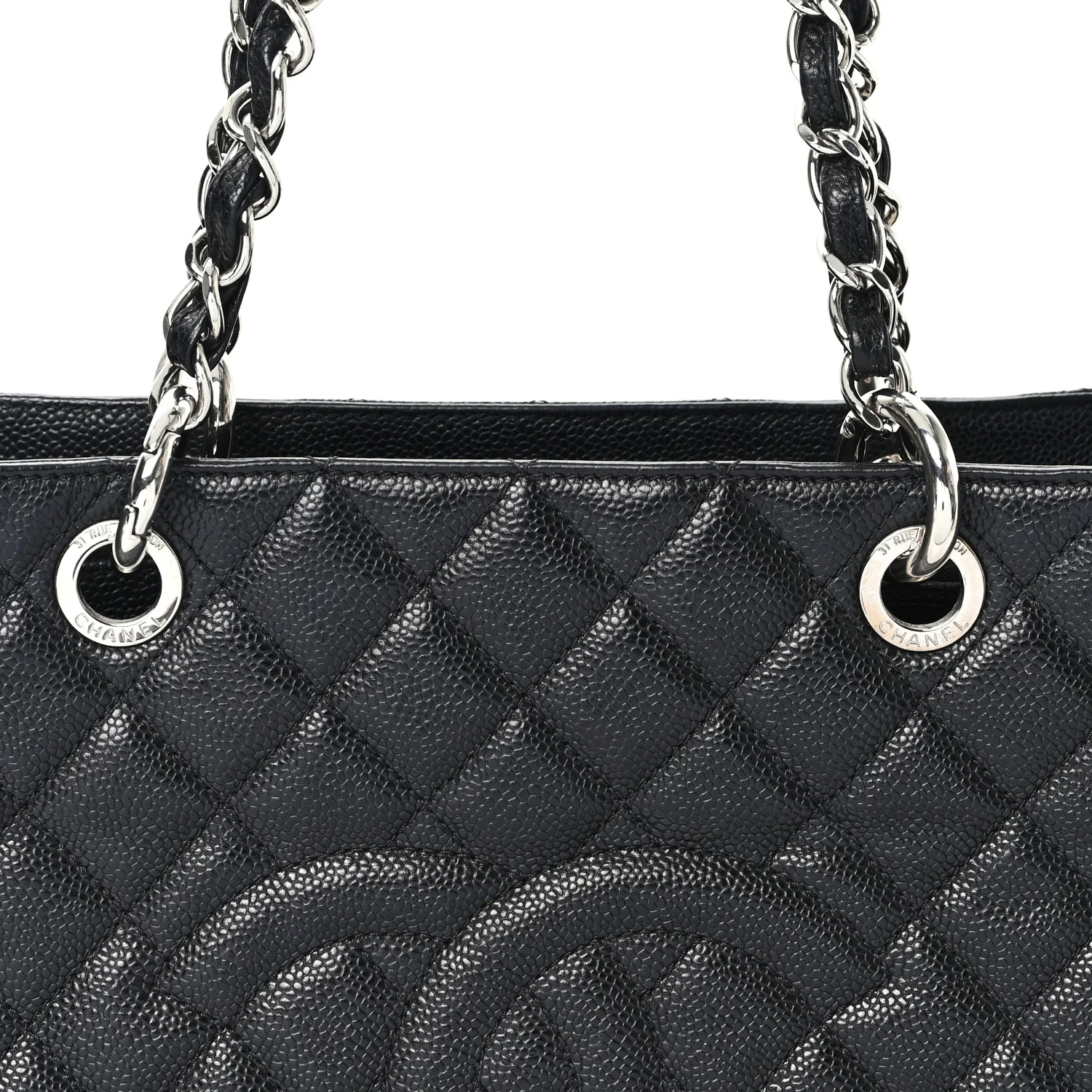Caviar Quilted Grand Shopping Tote GST Black - Image 8