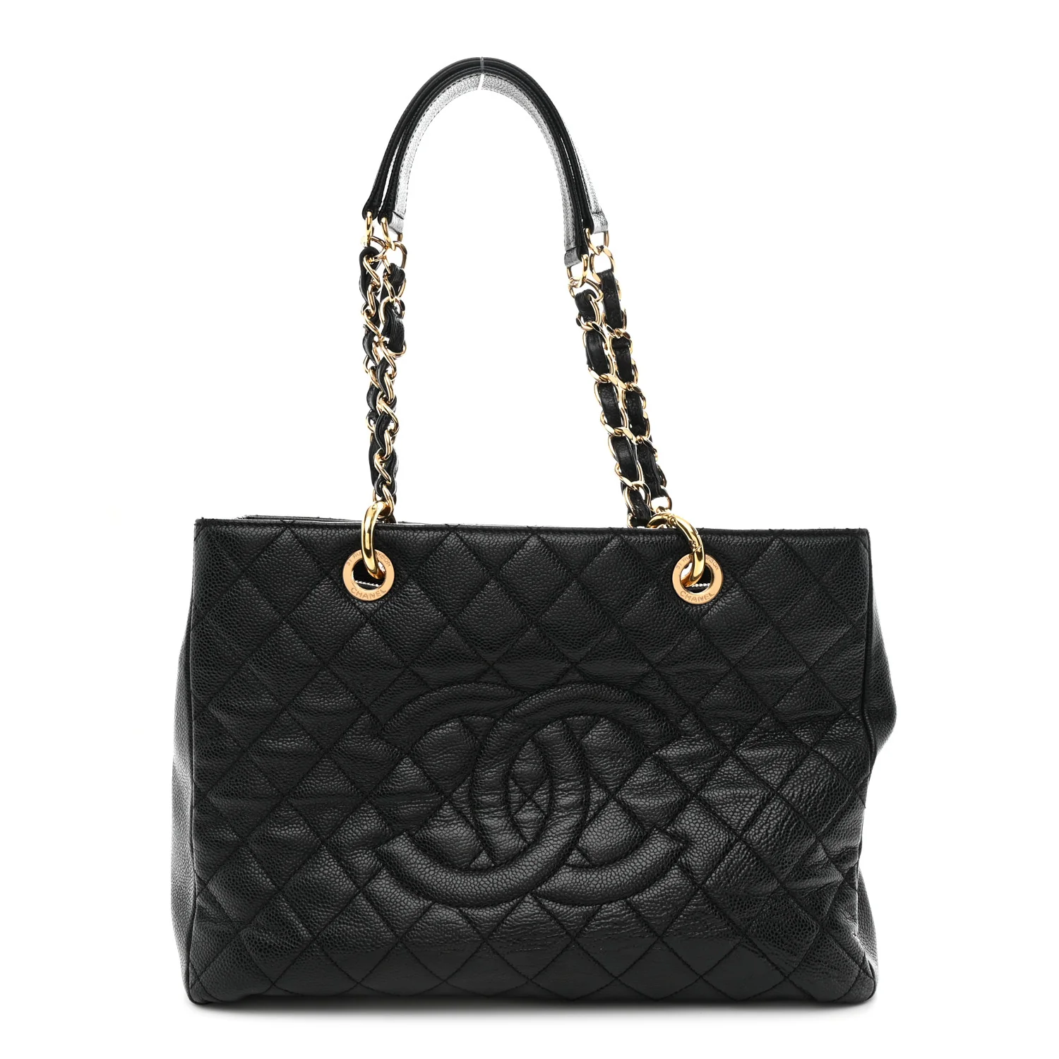 Caviar Quilted Grand Shopping Tote GST Black - Image 2