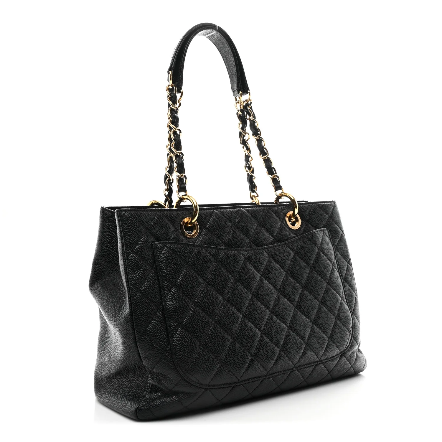 Caviar Quilted Grand Shopping Tote GST Black - Image 4