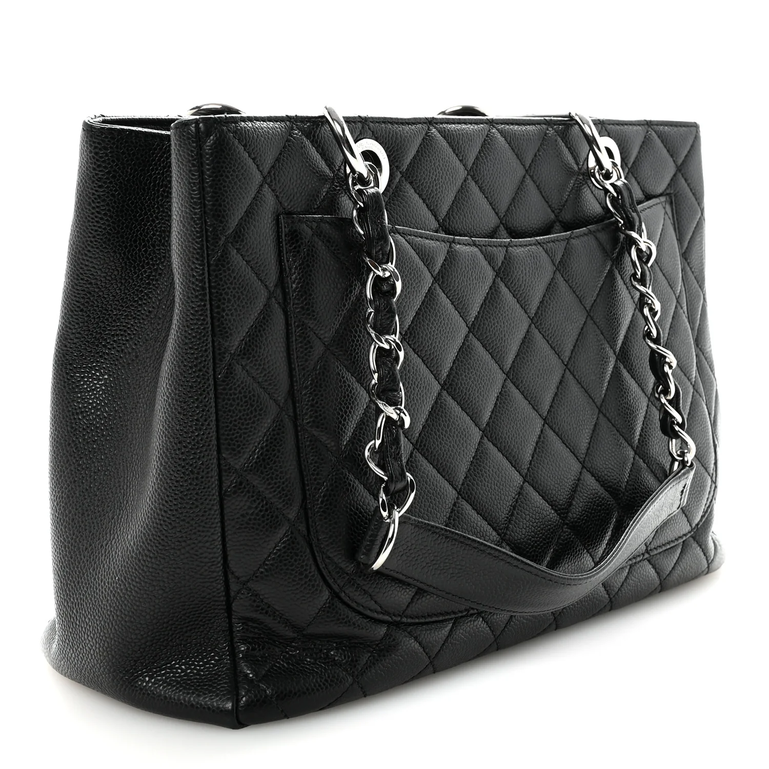 Caviar Quilted Grand Shopping Tote GST Black - Image 3