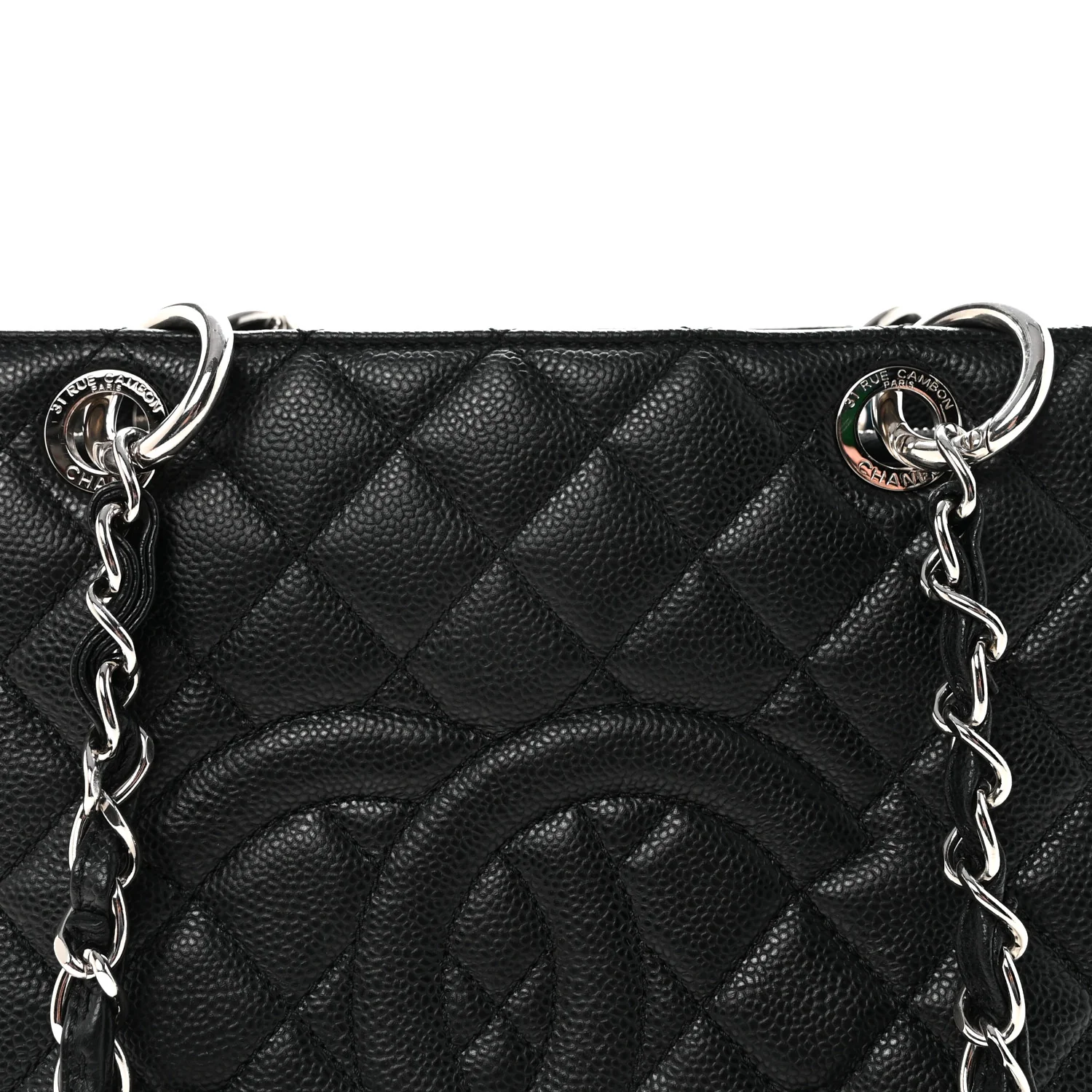 Caviar Quilted Grand Shopping Tote GST Black - Image 8