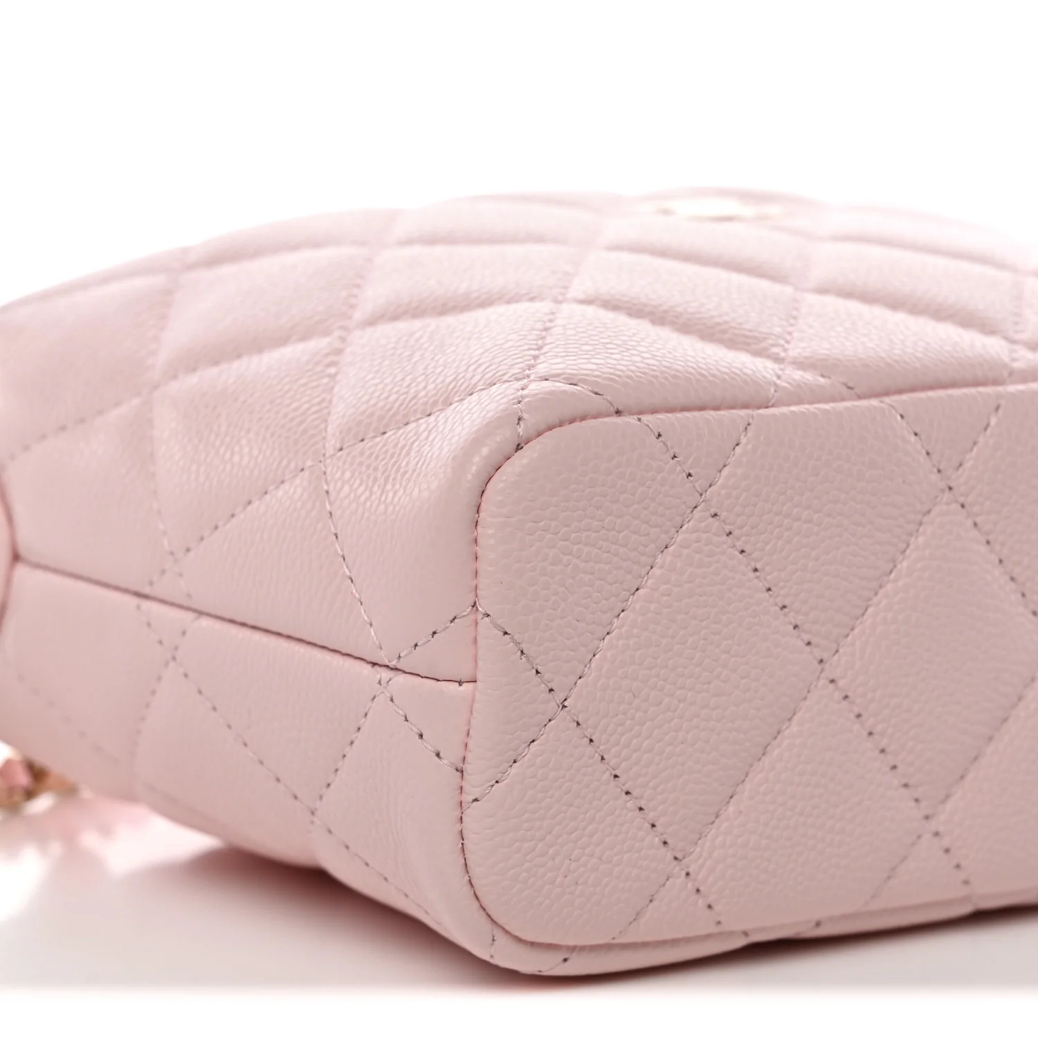 Caviar Quilted Hobo Clutch With Chain Light Pink - Image 17